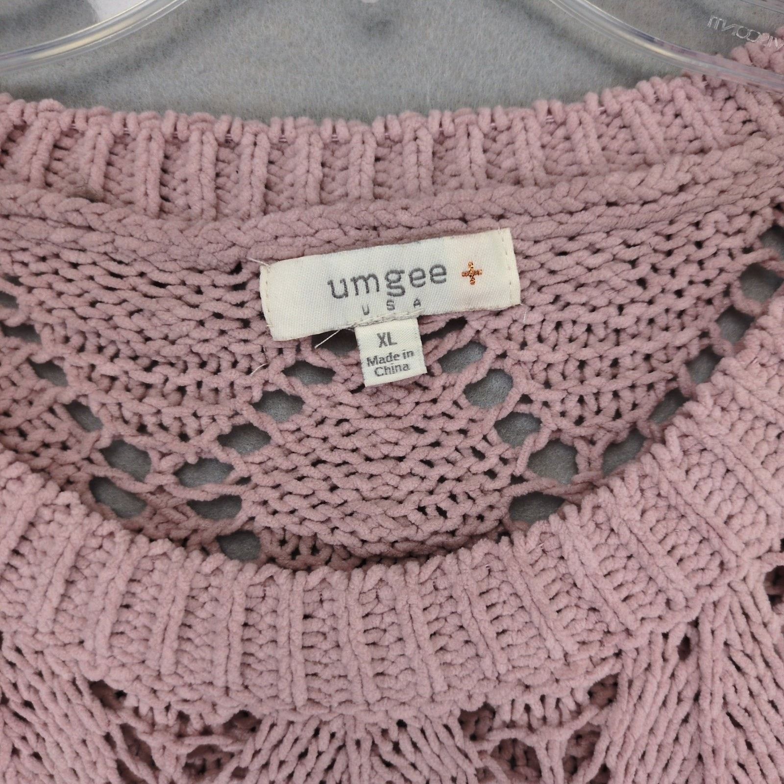 Other Umgee Women's XL Oversized Open Diamond Knit Long Sweater Size XL / US 12-14 / IT 48-50 - 2 Thumbnail