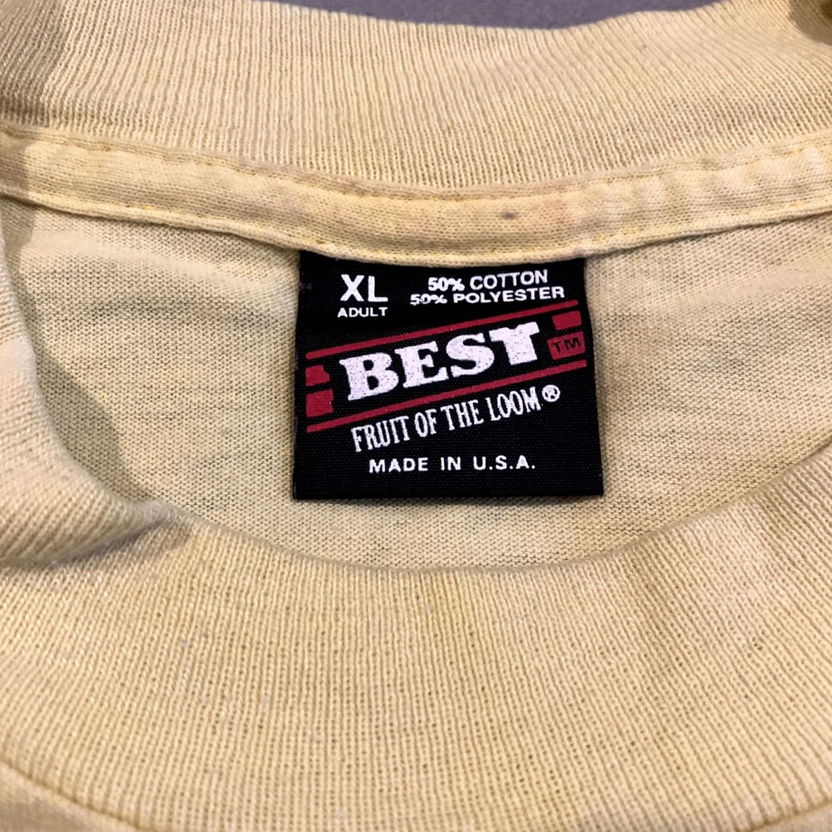 Vintage VINTAGE Best Label Yankee Air Museum T-Shirt Short Sleeve Crew Neck XL Men Yellow USA Logo Graphic Print Cotton United States Size US XL / EU 56 / 4 - 3 Thumbnail