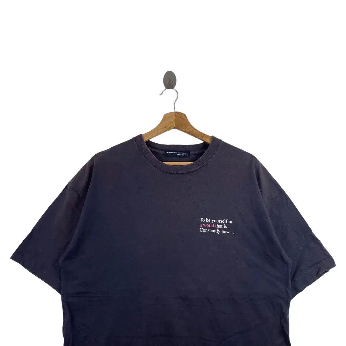 Vintage CONFIRM ORIGINAL DESIGN Be Yourself Tee Shirt Top Greatest Size M / US 6-8 / IT 42-44 - 4 Thumbnail