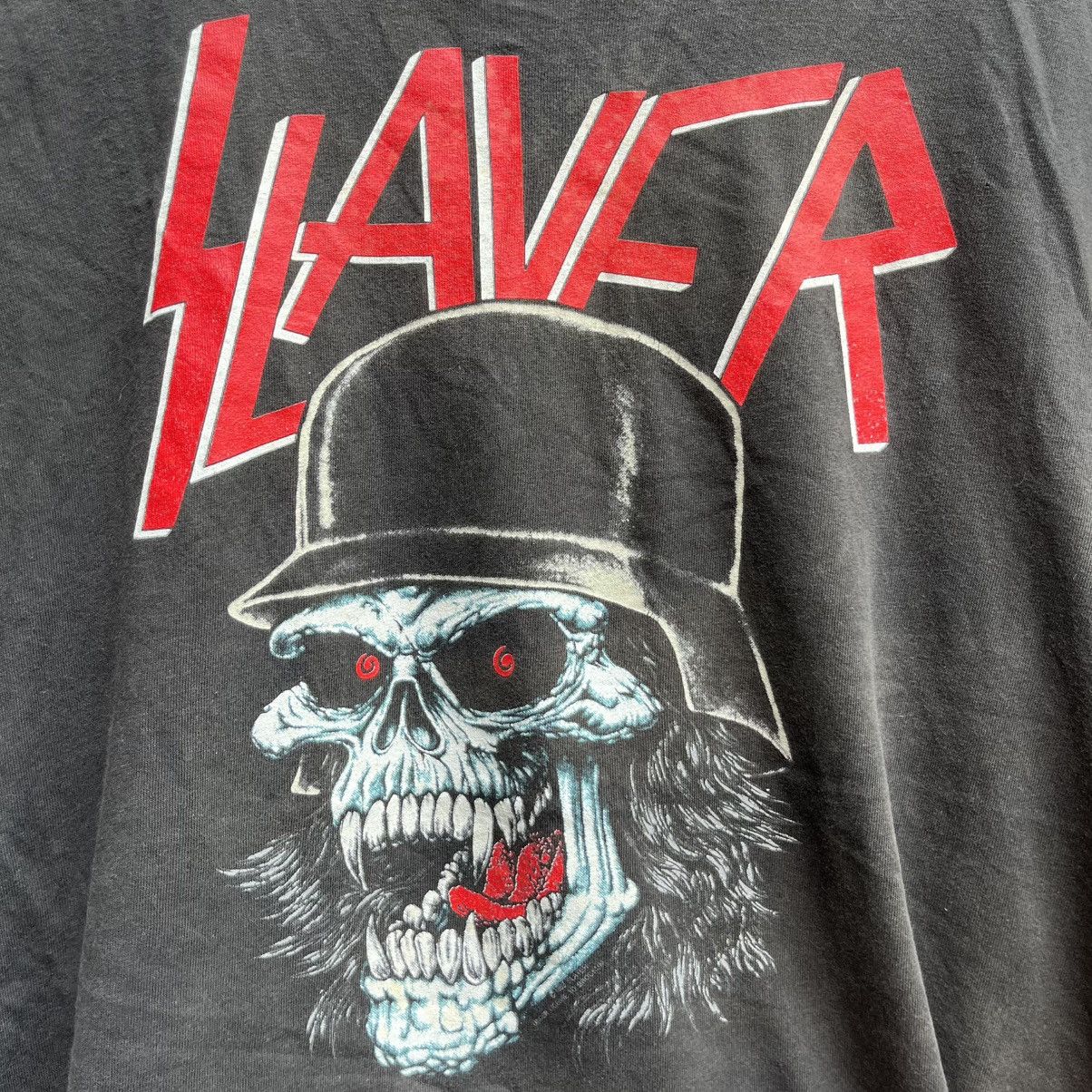 Band Tees Vintage 90s SLAYER band tee distressed Size US L / EU 52-54 / 3 - 4 Thumbnail