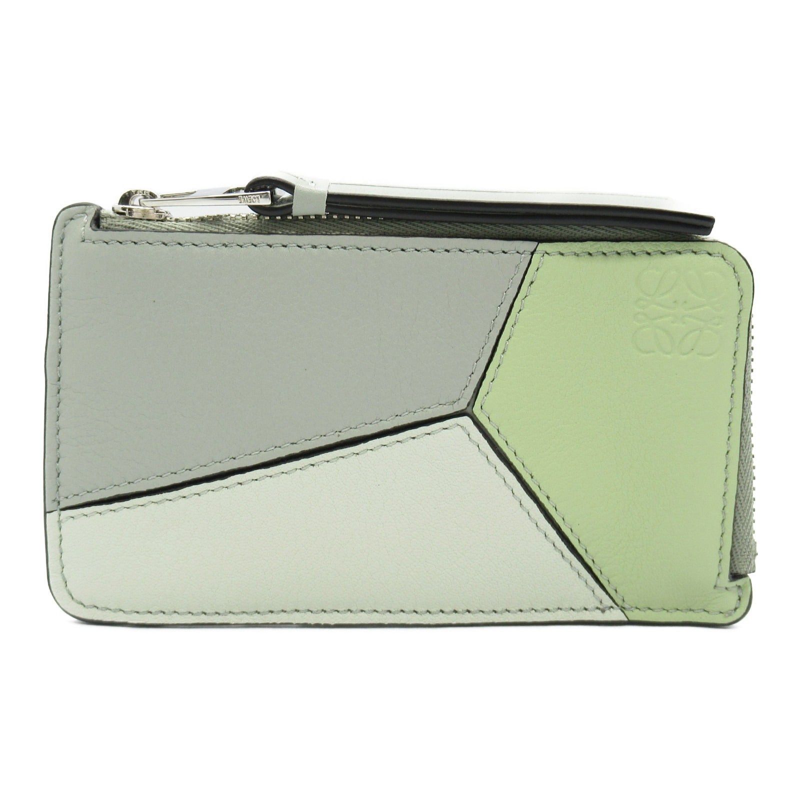 Loewe Loewe Puzzle Coin Purse Leather Green Light Green/Gray Size ONE SIZE - 1 Thumbnail