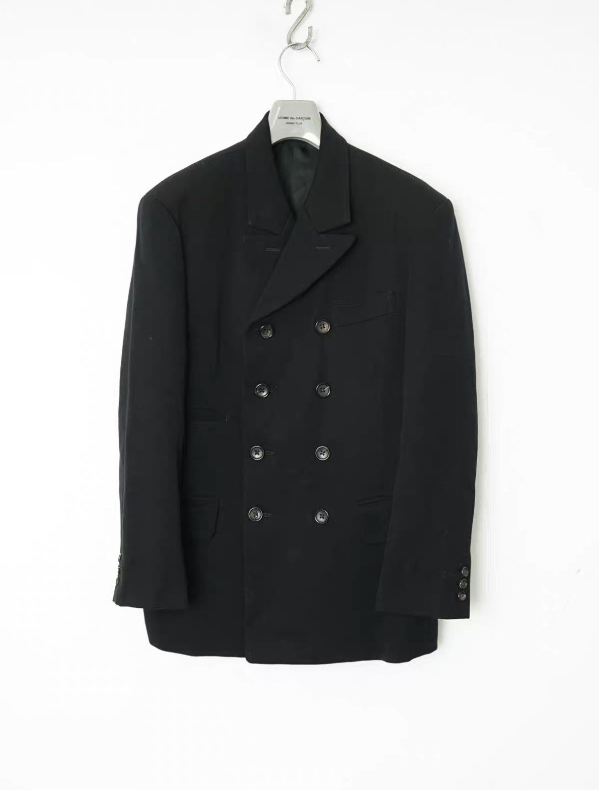 Yohji Yamamoto Yohji Yamamoto Mid-Length Double Breasted Wool Blazer Size US S / EU 44-46 / 1 - 1 Thumbnail