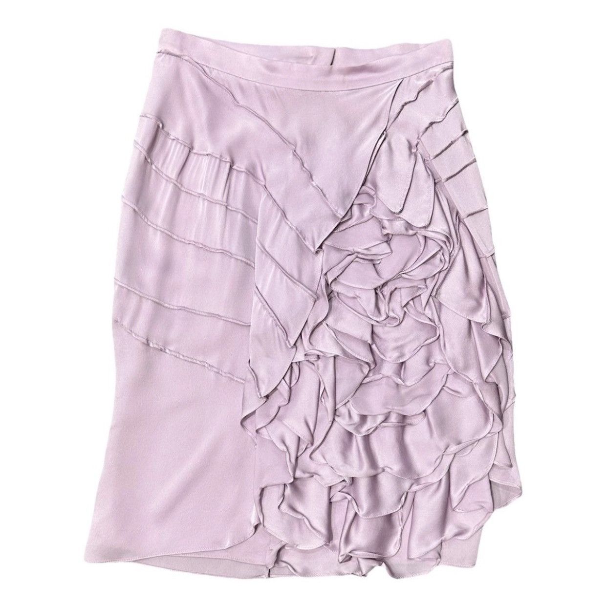Yves Saint Laurent Yves Saint Laurent by Tom Ford silk skirt with ruffles. Size 27" / US 4 / IT 40 - 1 Thumbnail