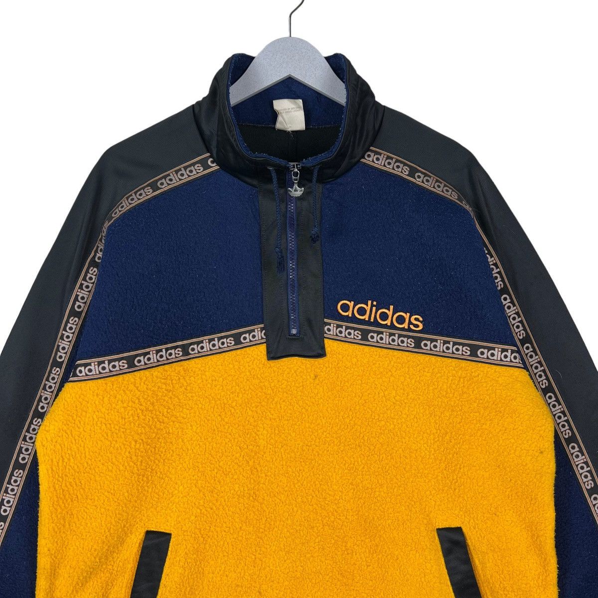 Adidas 🔥 VINTAGE ADIDAS HYBRID FLEECE ANORAK JACKET Size US L / EU 52-54 / 3 - 6 Thumbnail