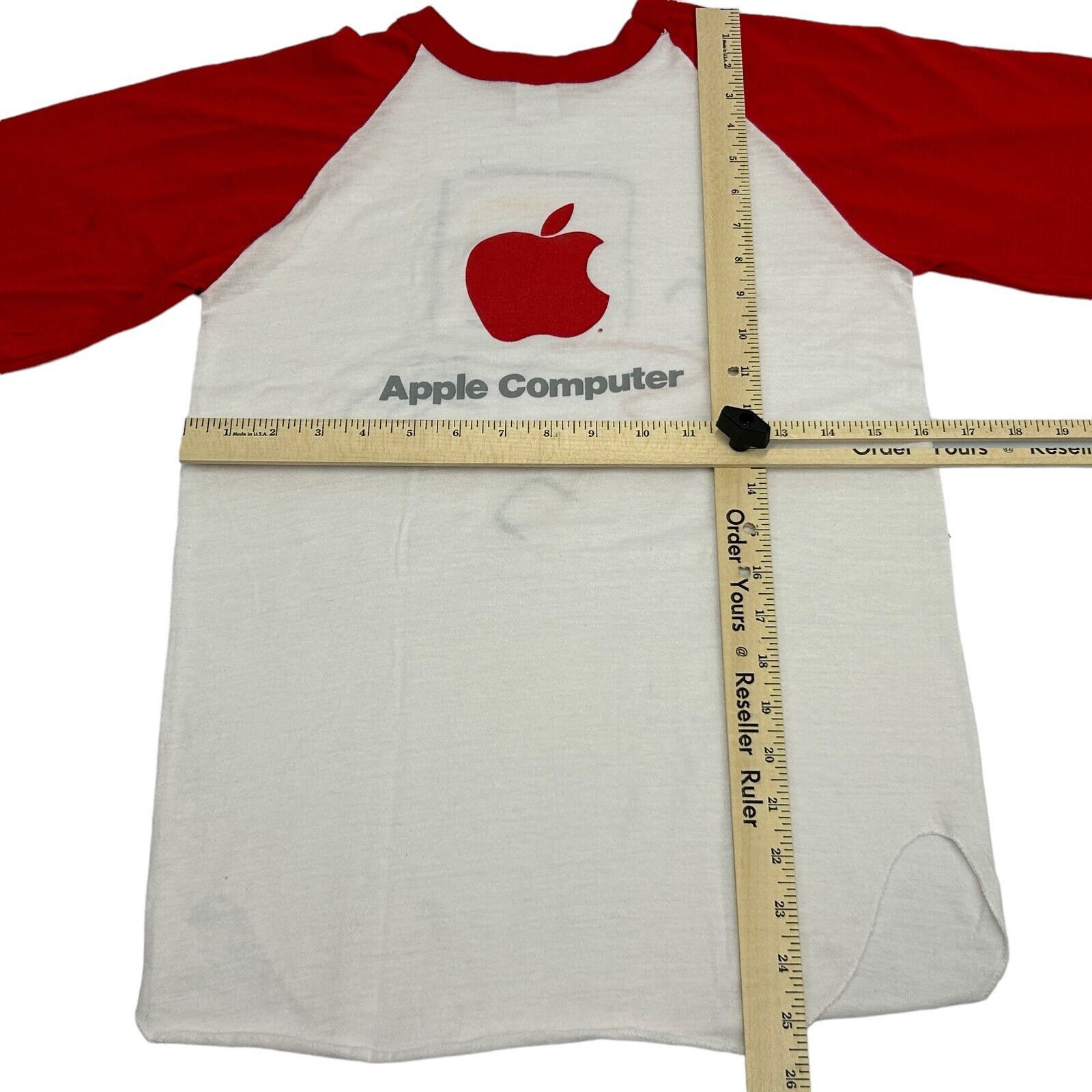 Vintage Vintage 80s Apple Computers Raglan T Shirt Picasso X-Small Size US XS / EU 42 / 0 - 9 Thumbnail