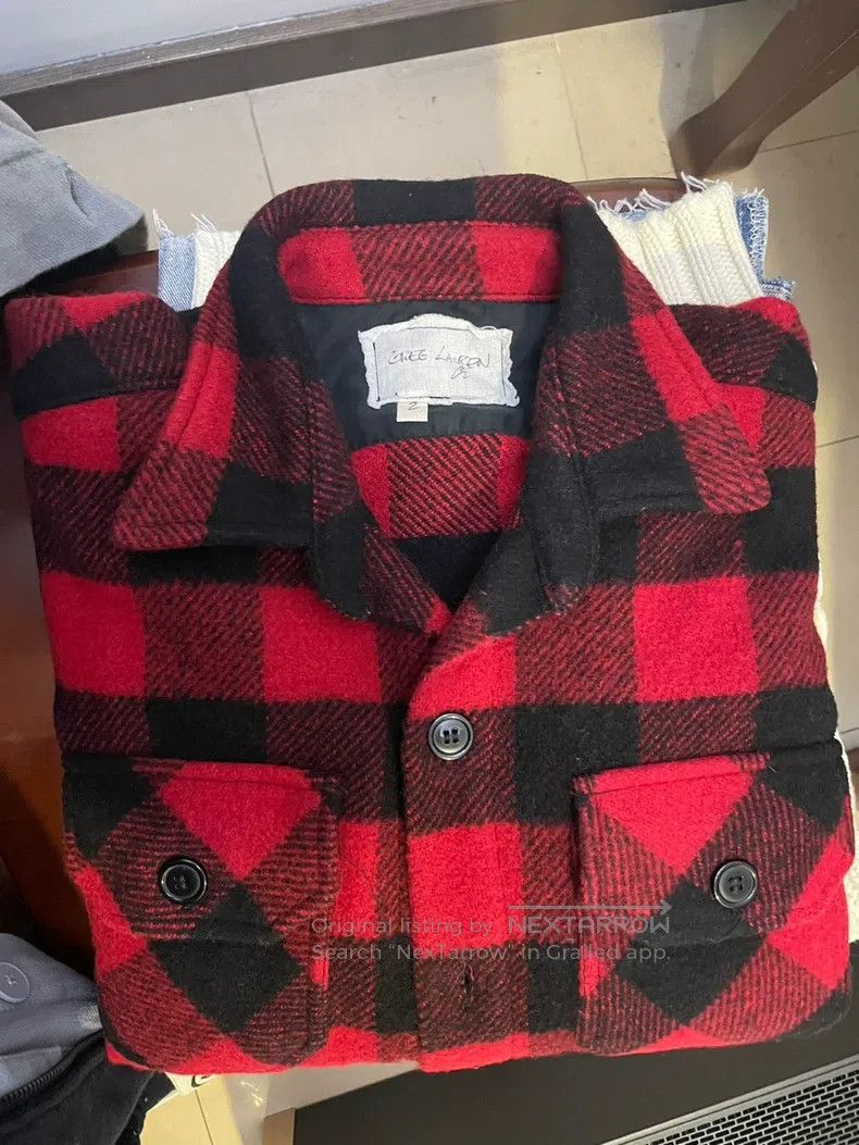 Greg Lauren Greg Lauren Red and White Plaid Coarse Flannel Patchwork J Size US M / EU 48-50 / 2 - 2 Thumbnail