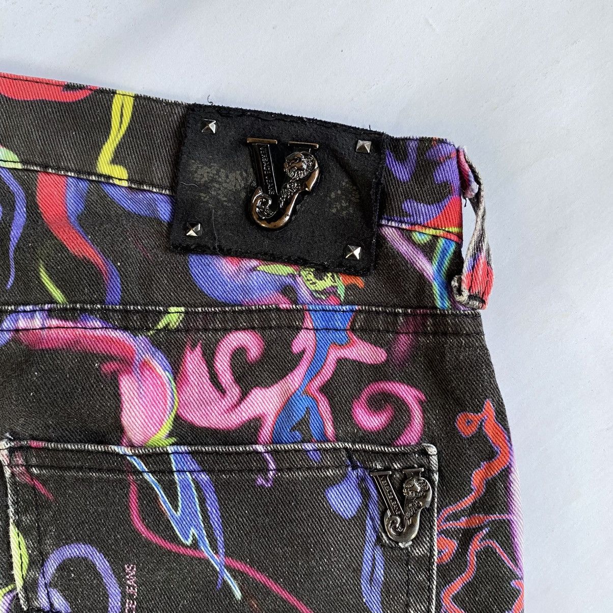 Versace Jeans Couture Versace Jeans Crazy Allover Multicolor Jeans Size US 32 / EU 48 - 5 Thumbnail
