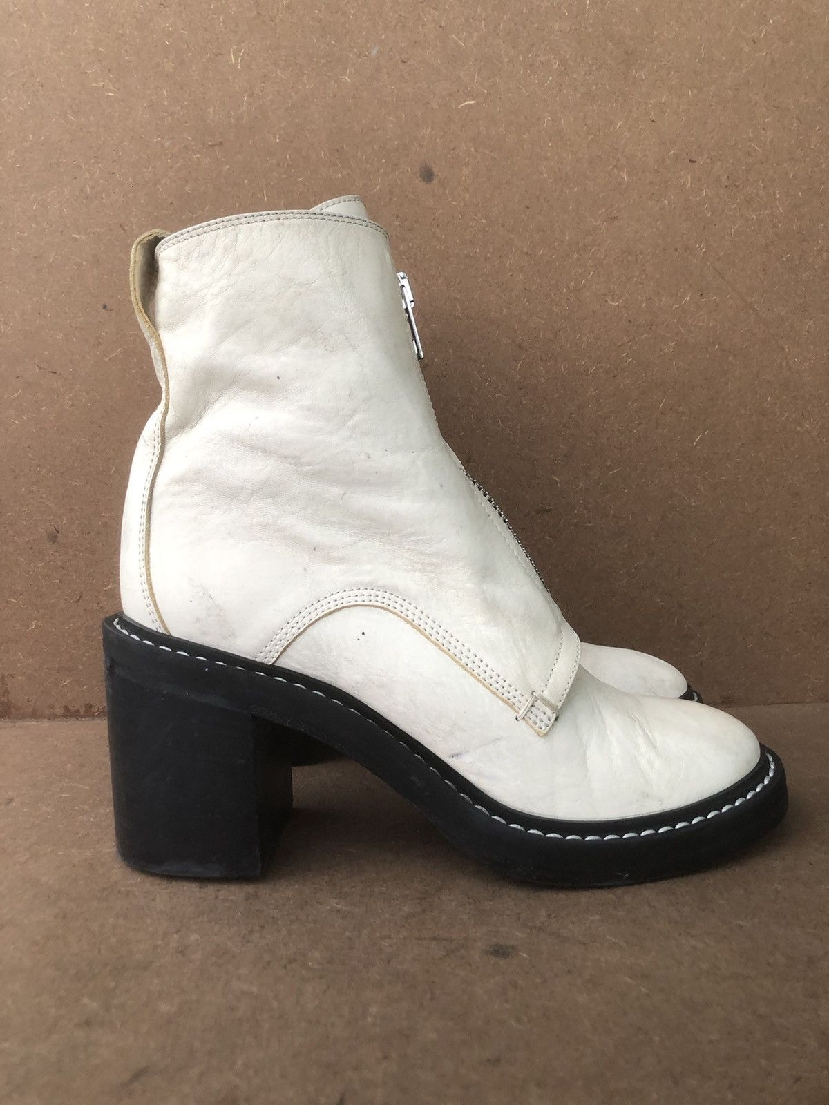 Rag & Bone Rag & Bone White Leather Women’s Boots Size 40 Size US 10 / IT 40 - 3 Thumbnail