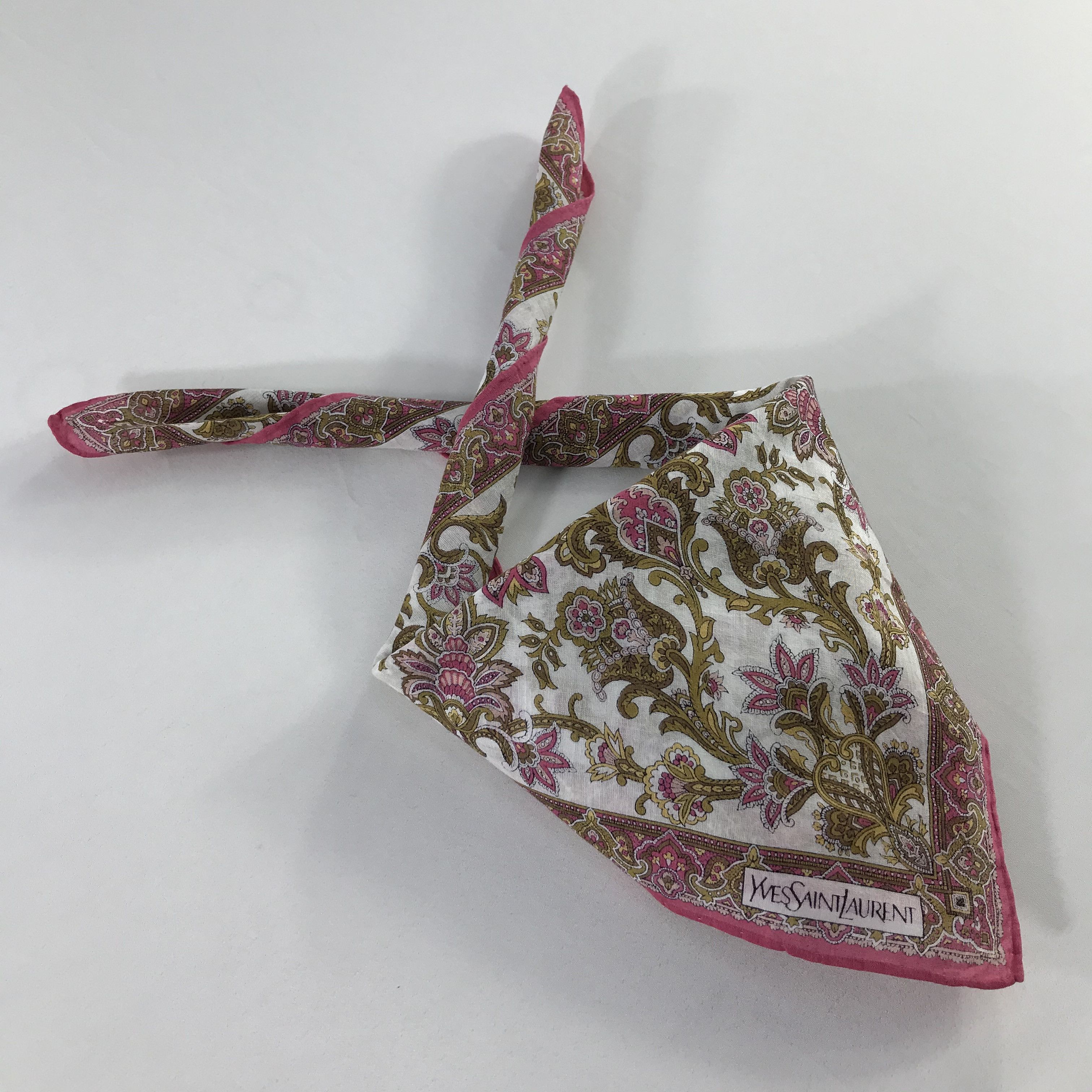 Vintage × Yves Saint Laurent Yves Saint Laurent Bandana / Handkerchief /Neckerchief -S895 Size ONE SIZE - 4 Thumbnail