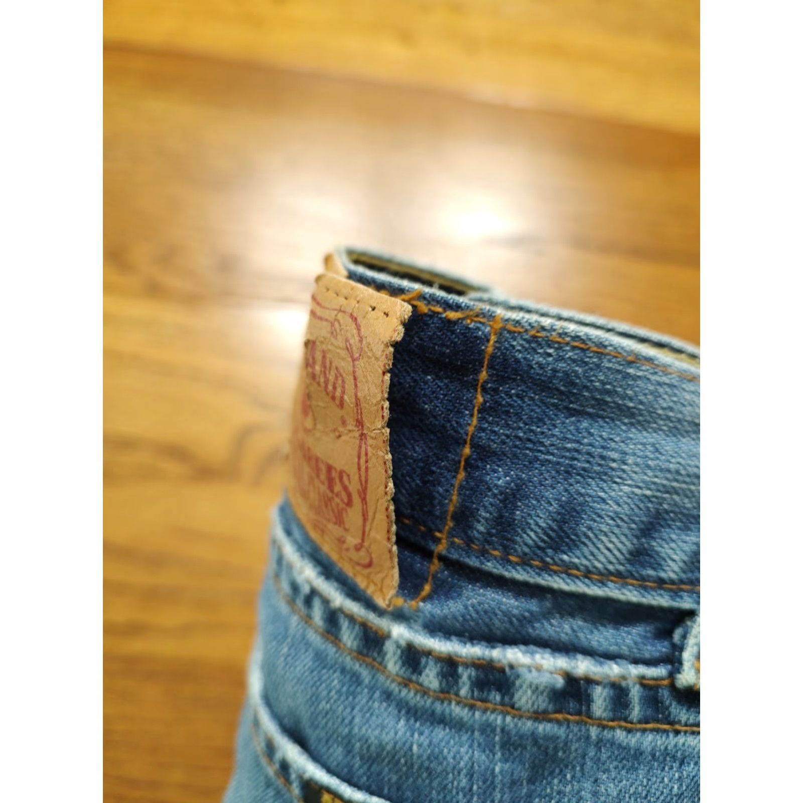 Lucky Brand VTG Lucky Brand Denim Shorts Cut Off 14/32 Womens 5-Pocket Button USA Blue 100% Cotton 90s Cowgirl Style Womens) Size 36" / US 14 / IT 50 - 3 Thumbnail