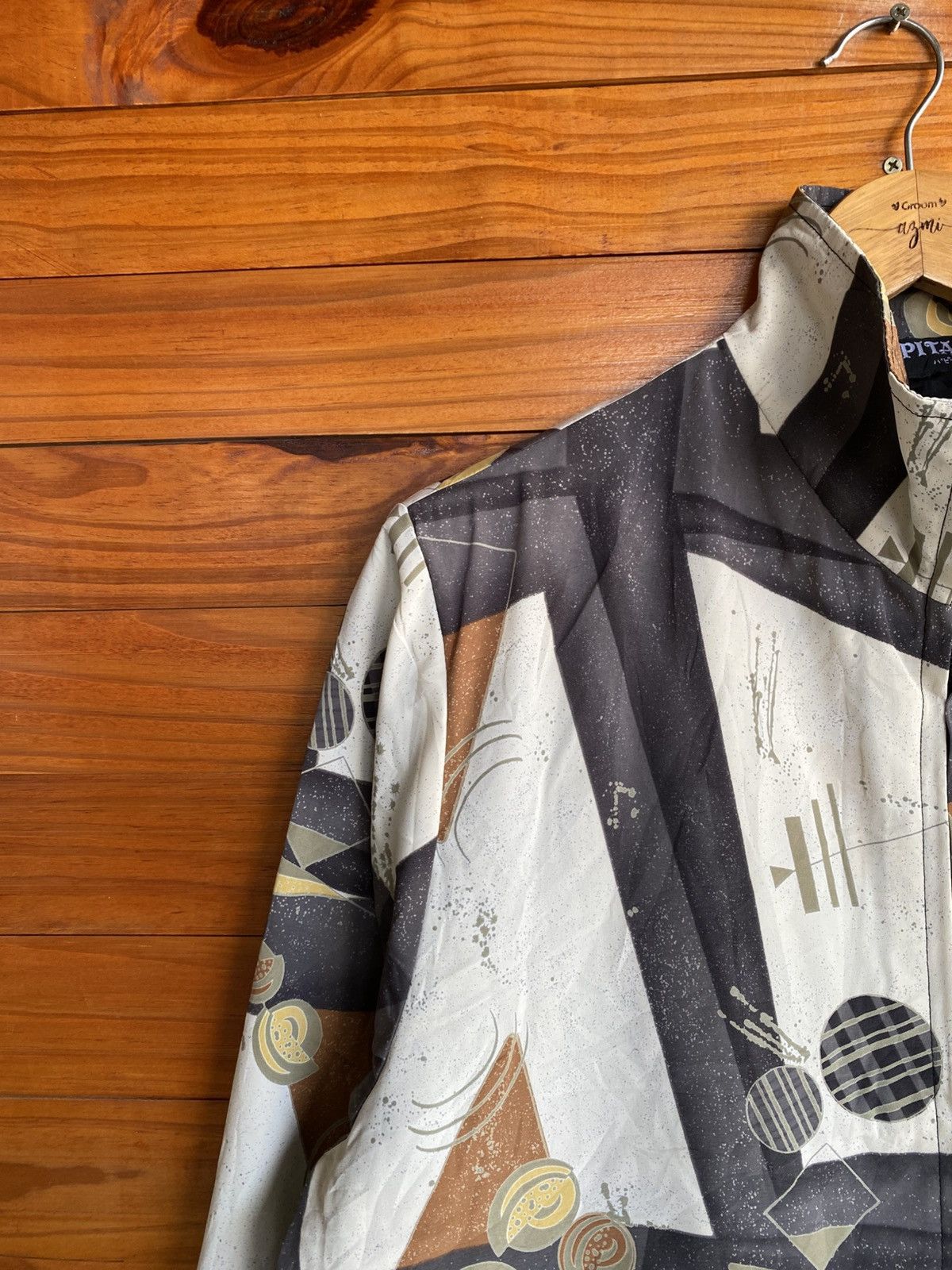 Japanese Brand Vintage PAPITA Abstract Pattern Jacket Japanese Brand Zip-Up Size L / US 10 / IT 46 - 9 Thumbnail