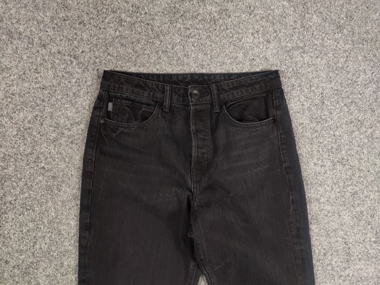 Helmut Lang Helmut Lang High Rise Raw Crop Black Stone Denim Jeans Size 28" / US 6 / IT 42 - 7 Thumbnail