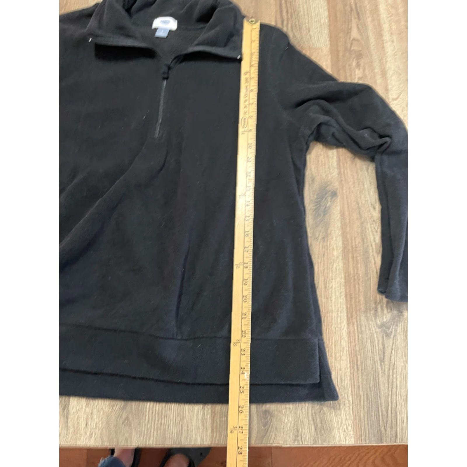 Old Navy Old Navy Sweater Womens Size L Black 1/4 Zip Up Long Sleeve Pullover Size L / US 10 / IT 46 - 6 Thumbnail