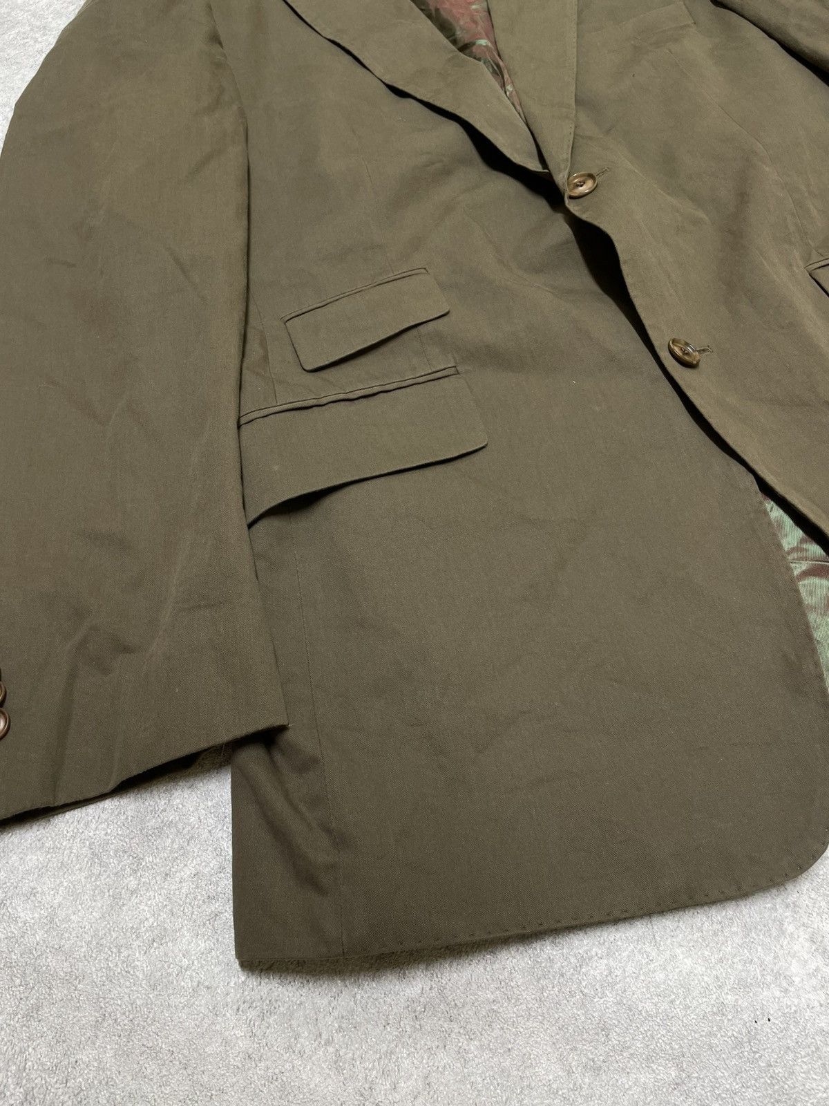 Burberry × Burberry Prorsum Khaki Y2K Burberry Blazer Jacket LGB Opium Style Size 50L - 3 Thumbnail