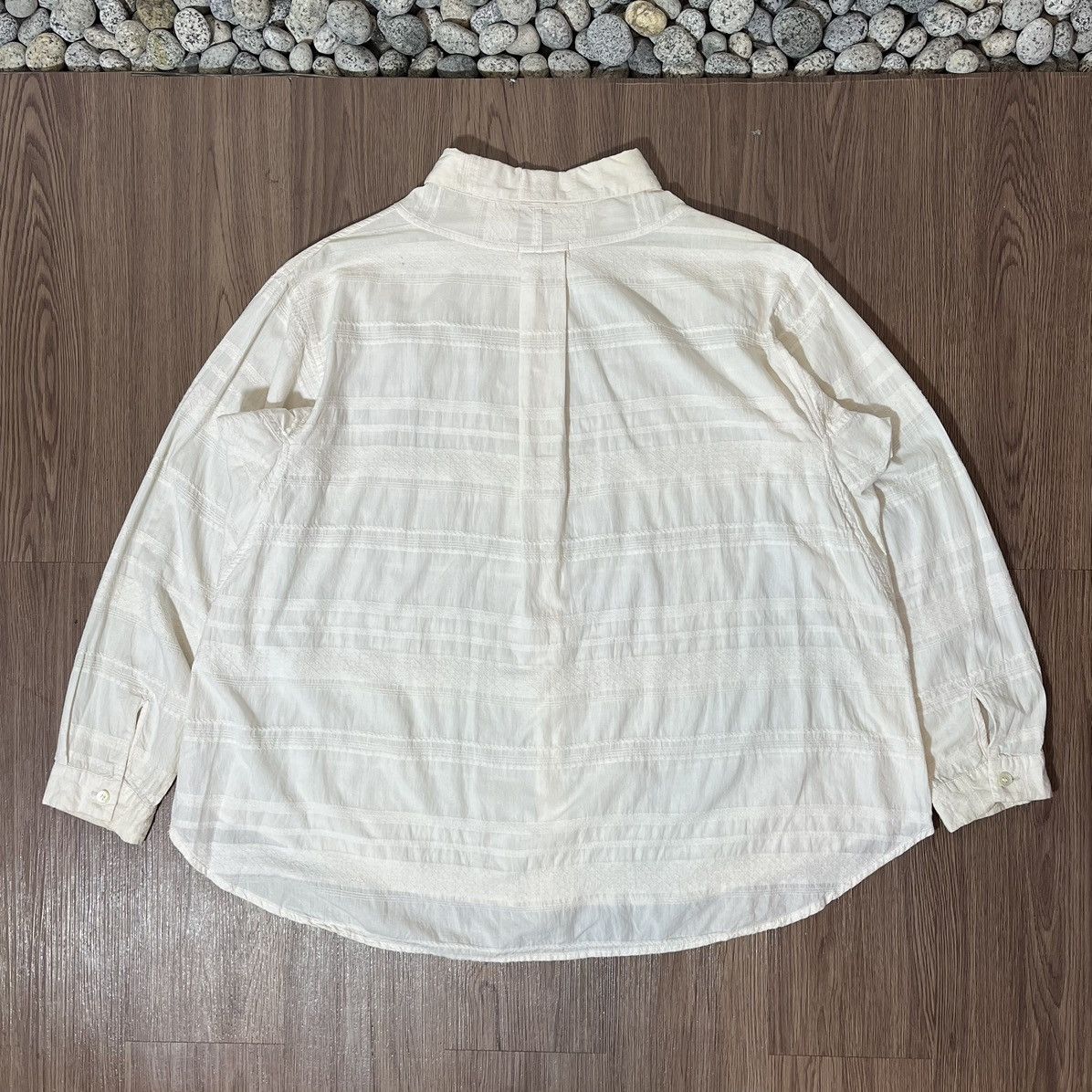 Issey Miyake Plantation by Issey Miyake White Pleated Shirt Size US L / EU 52-54 / 3 - 2 Thumbnail