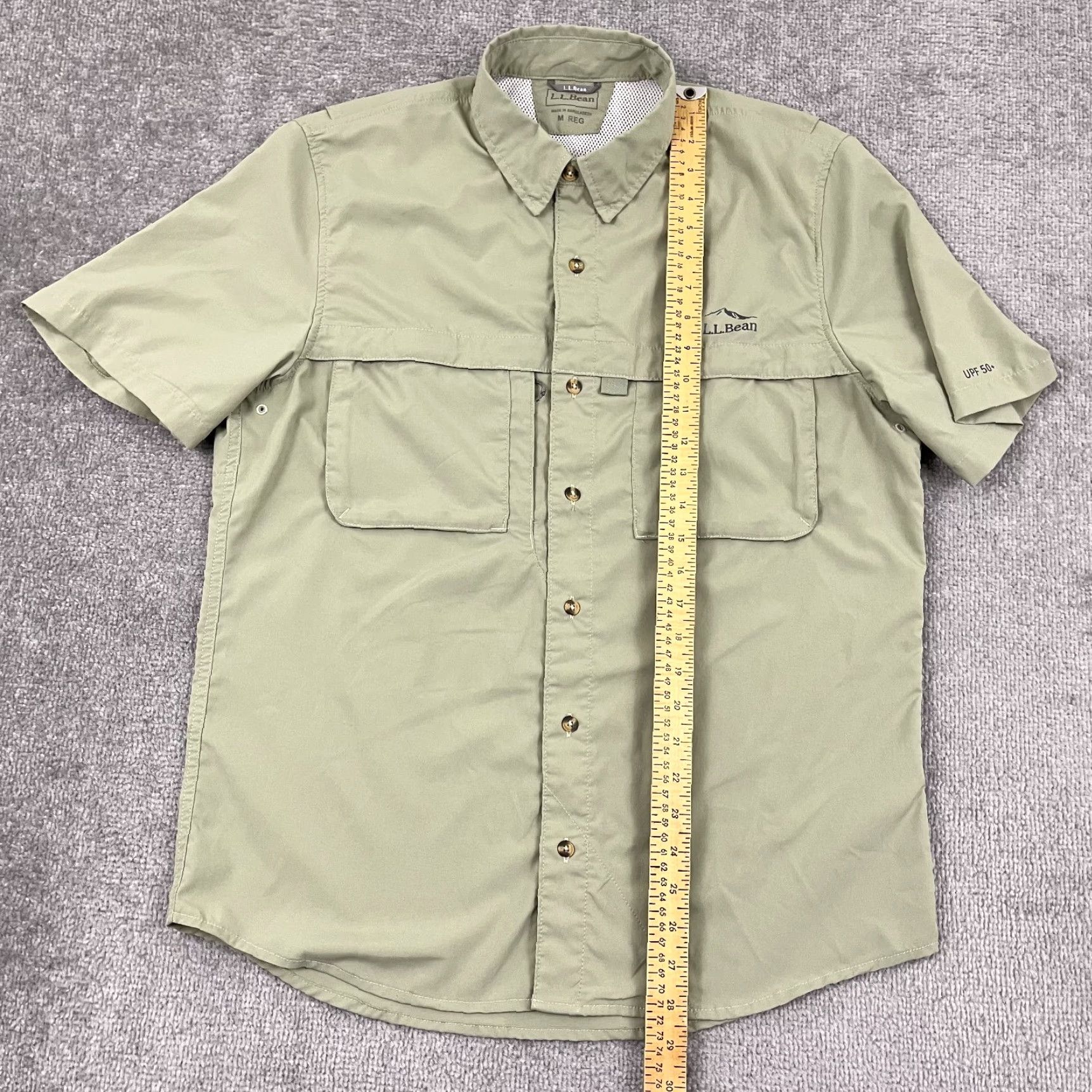 Vintage LL Bean Tropicwear Shirt Mens Medium Reg Green Hiking Fishing Button Up UPF 50+ Size US M / EU 48-50 / 2 - 5 Thumbnail