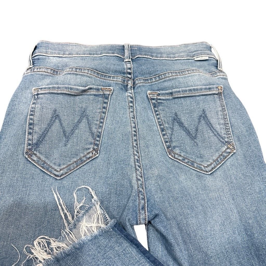 MOTHER MOTHER Denim Pants Jeans ANTHROPOLOGIE $228 Retail The Stunner Zip Ankle Step Fray in Light Kitty Racer Size 25”/0 Size 25" / US 0 / IT 36 - 8 Thumbnail