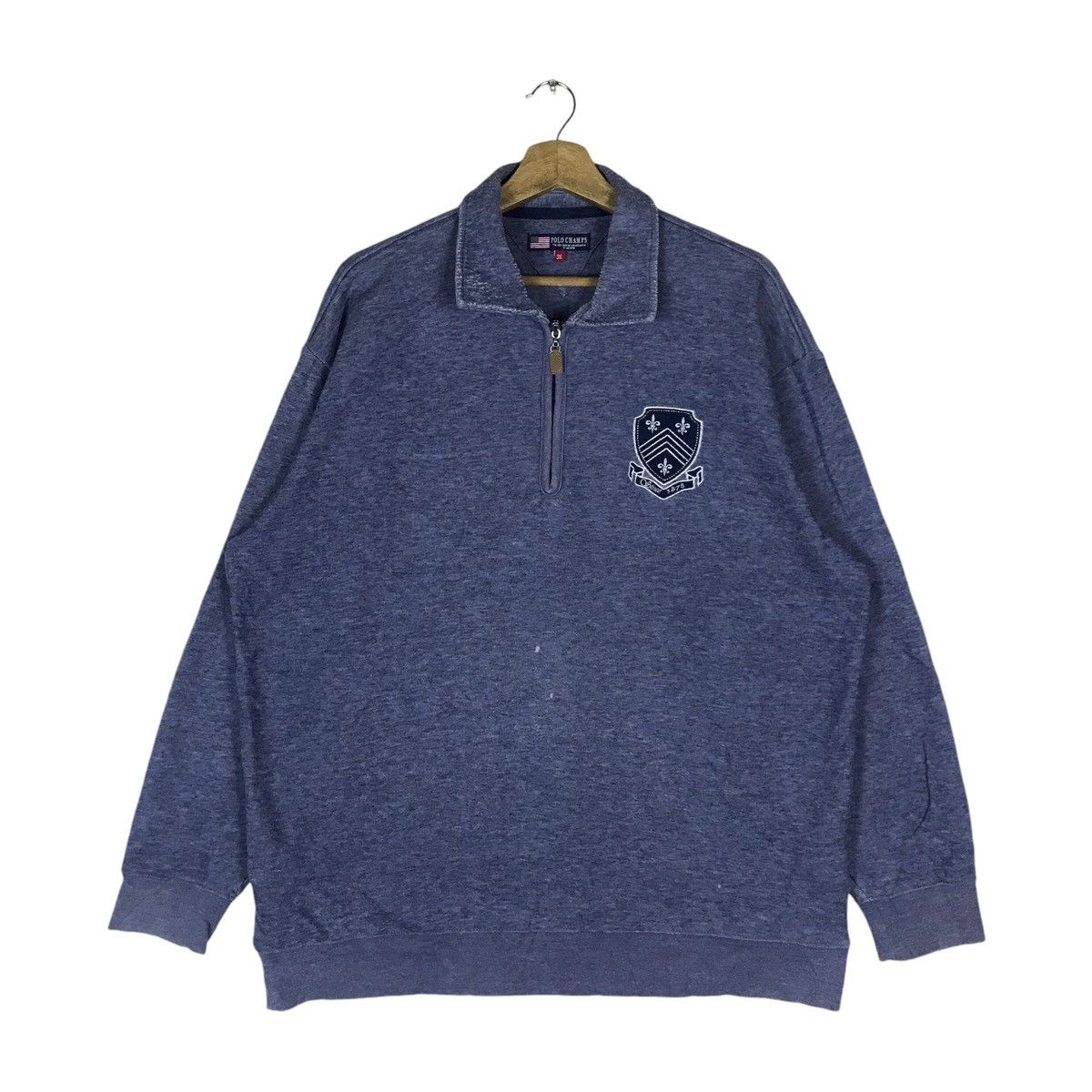 Vintage Vintage Polo Champs Quarter Zip Pullover Jumper Sweatshirt Size US XXL / EU 58 / 5 - 1 Thumbnail