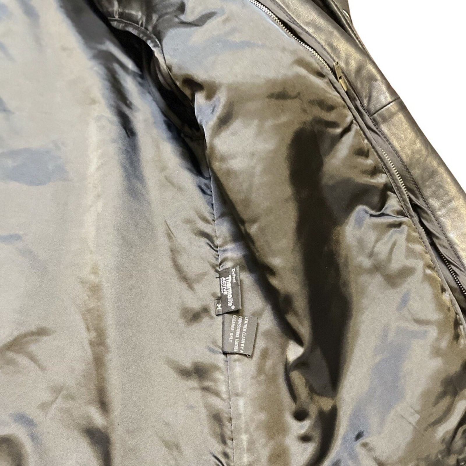 Other Tibor Mens Black Leather Removeable Thermolite Lining Jacket Size US M / EU 48-50 / 2 - 6 Thumbnail