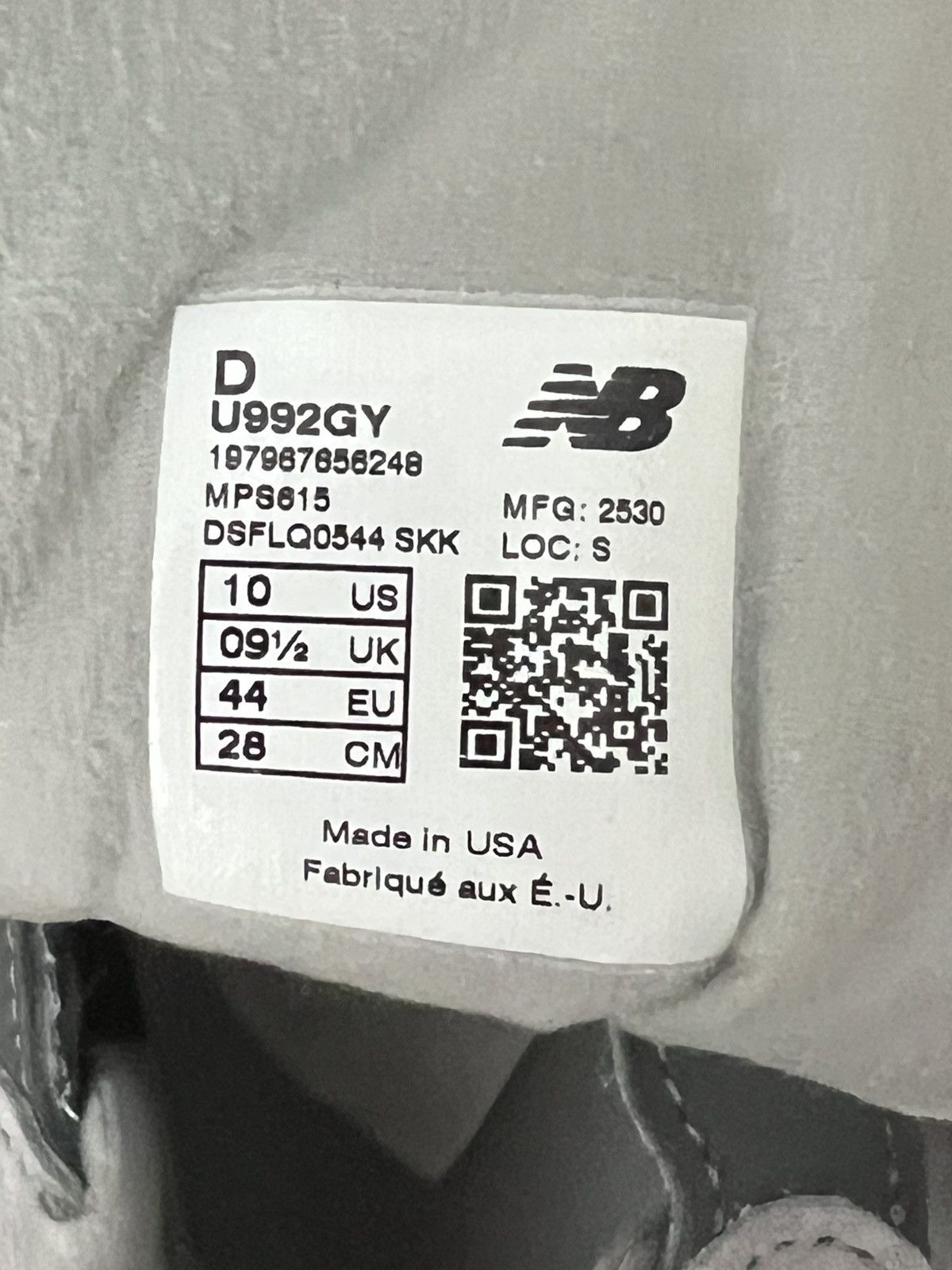 New Balance New Balance 992 GY US 10M Size US 10 / EU 43 - 12 Thumbnail