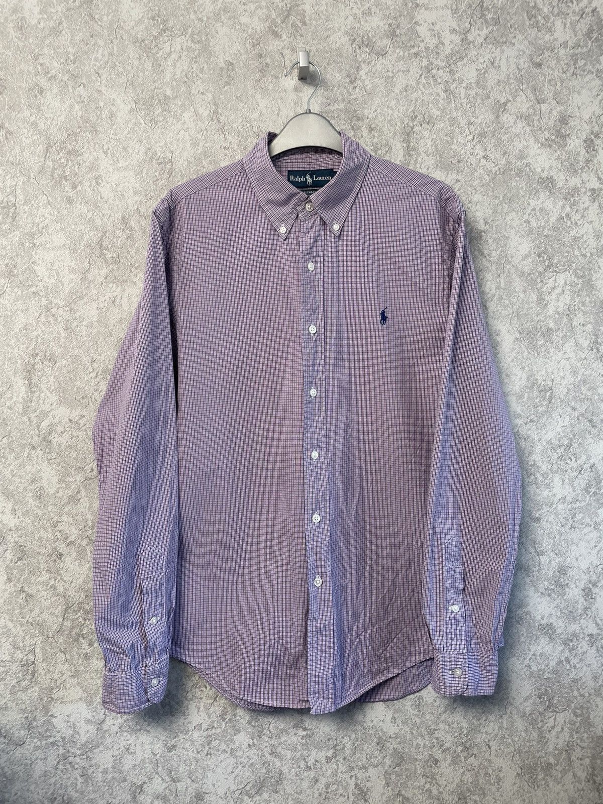 Polo Ralph Lauren Vintage Polo Ralph Lauren Purple Checkered Long Sleeve Shirt Size US M / EU 48-50 / 2 - 1 Thumbnail