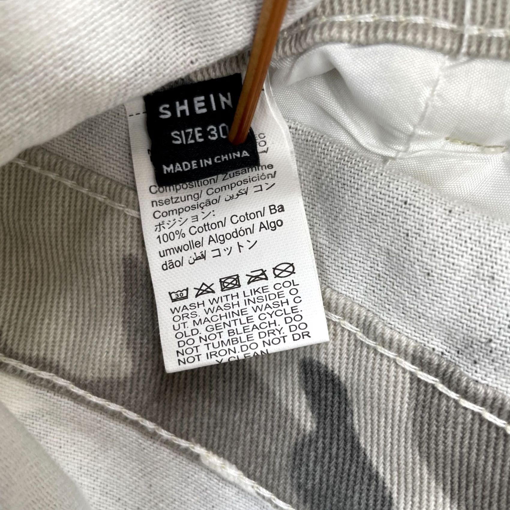 Shein SheIn Jeans Womens 30 Gray Camo Baggy Wide-Leg Cargo Y2K Skater Rave Grunge Snow Shirt? Size 30" / US 8 / IT 44 - 3 Thumbnail