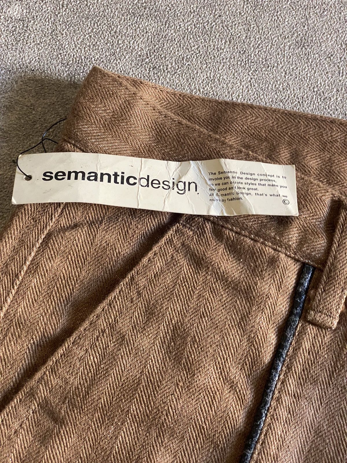 semanticdesign 2000s Semantic Design Archive Panel Herringbone Pants Size 26" / US 2 / IT 38 - 5 Thumbnail
