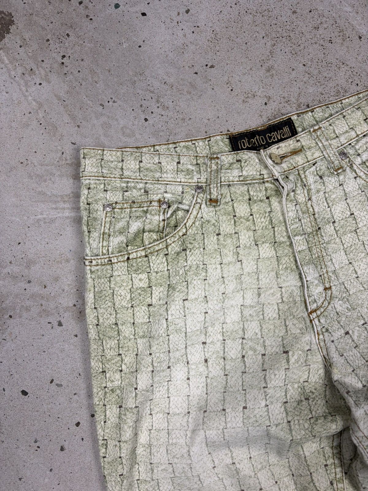 Roberto Cavalli Vintage 90s Roberto Cavalli Animal Print Jeans Denim Pants Size 31" - 7 Thumbnail