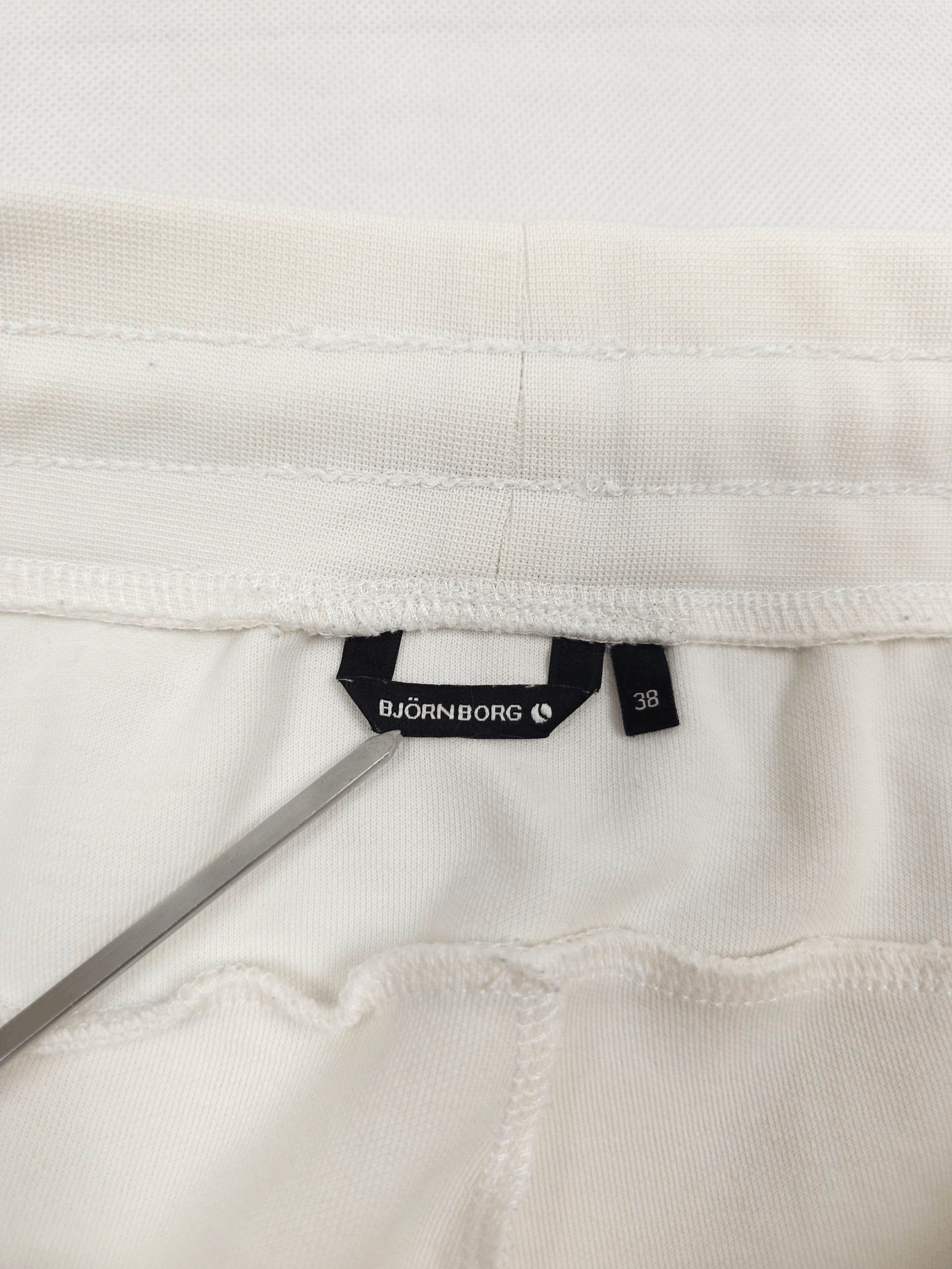 Bjorn Borg 💎 Bjorn Borg Wide Leg Flared Beige Trousers Pants Relaxed M Size US 32 / EU 48 - 7 Thumbnail