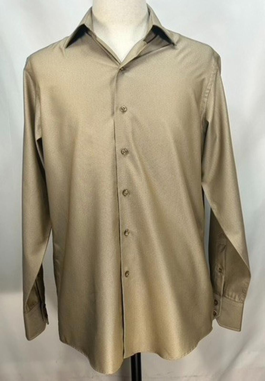 J Ferrar J. Ferrar Cotton/Polyester Button Down Brown 15.5/34-35 Size 42R - 1 Thumbnail