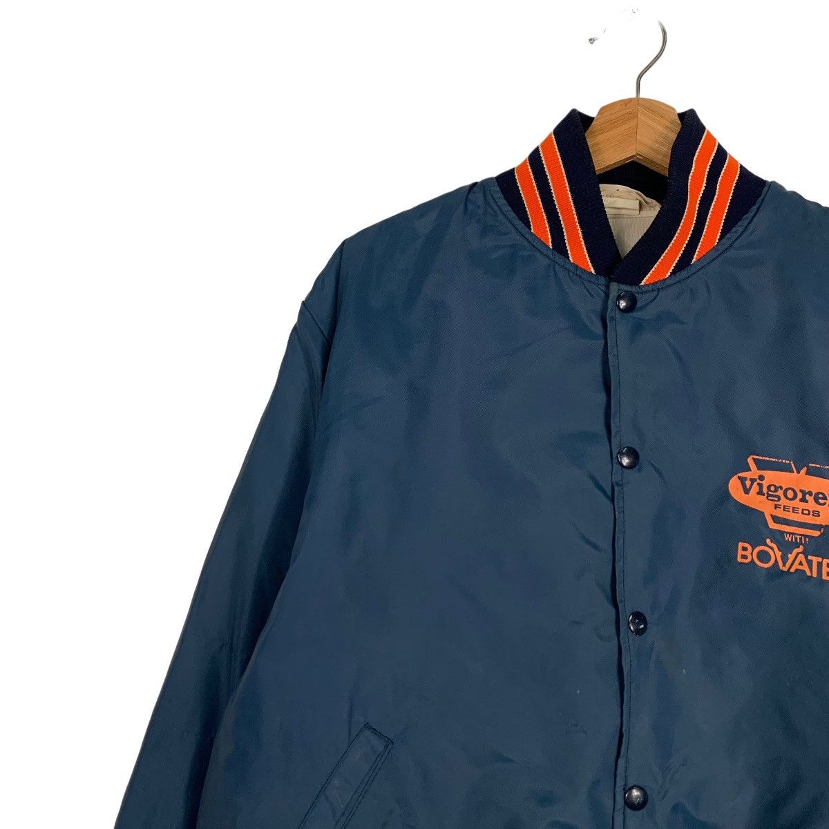 Vintage Don-Jac VIGORENA Feeds Bovatec Nylon Coach Jacket #0080-C5 Size US L / EU 52-54 / 3 - 7 Thumbnail