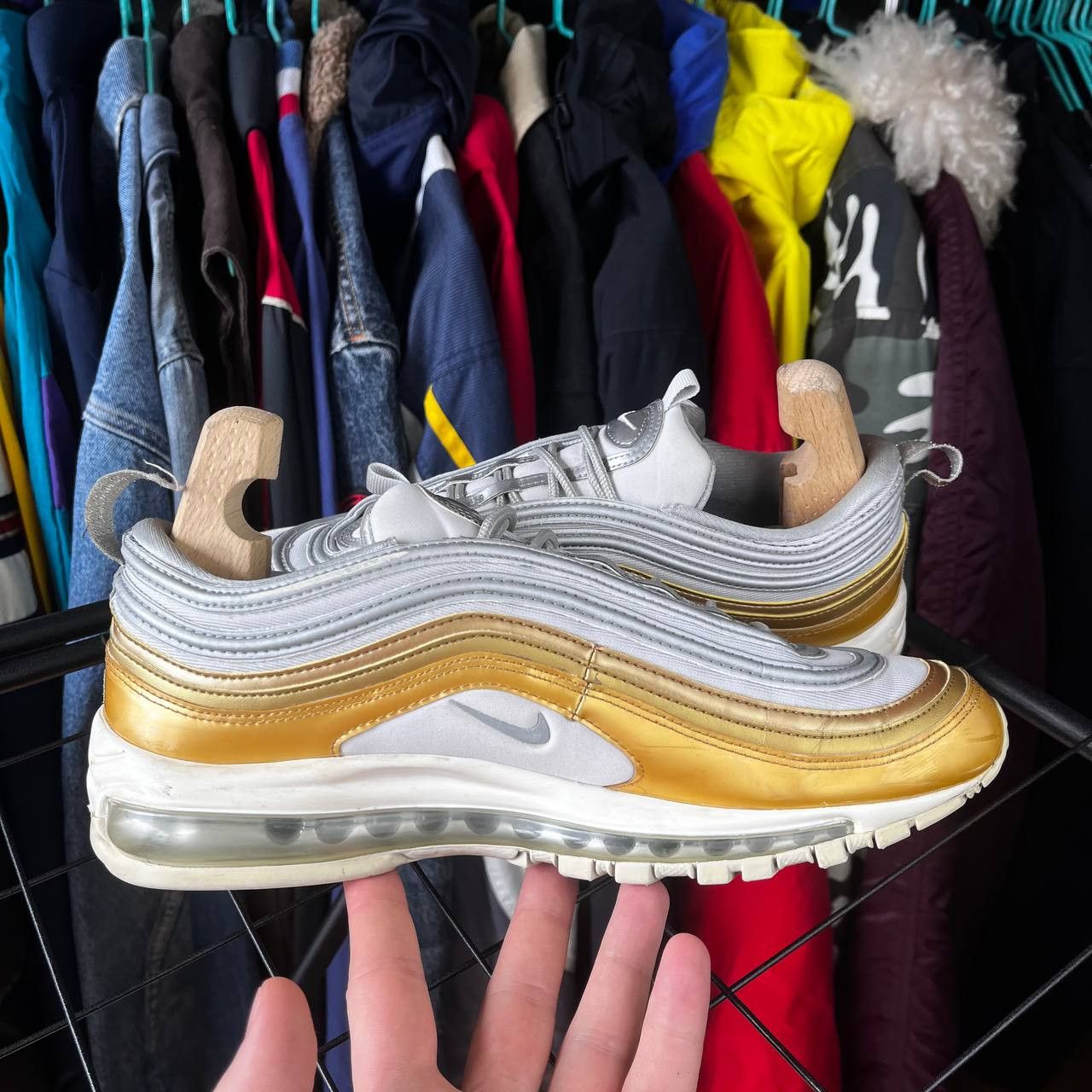 Nike Nike Air Max 97 SE Vast Grey/Silver/Metallic Gold Sneakers Size US 12 / EU 45 - 12 Thumbnail