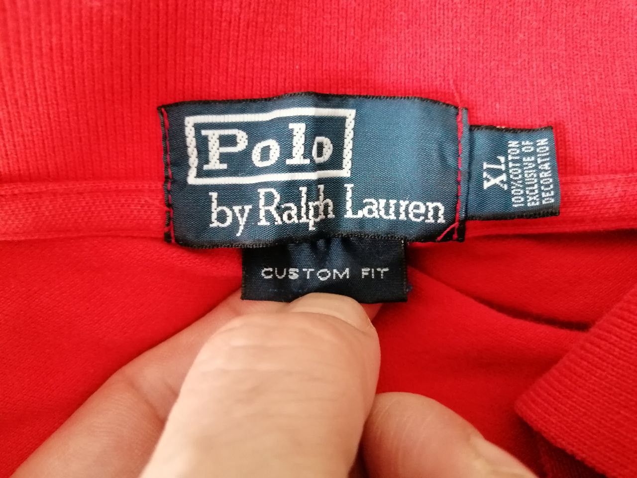 Polo Ralph Lauren × Vintage Polo Ralph Lauren Red #3 Big Pony Long Sleeve Polo Shirt Size US XL / EU 56 / 4 - 4 Thumbnail