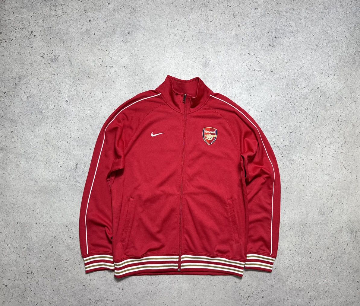 【USED】 arsenal jacket nike y2k Arsenal Y2K Nike Maroon Quarter Zip Jacket | Vintage Soccer