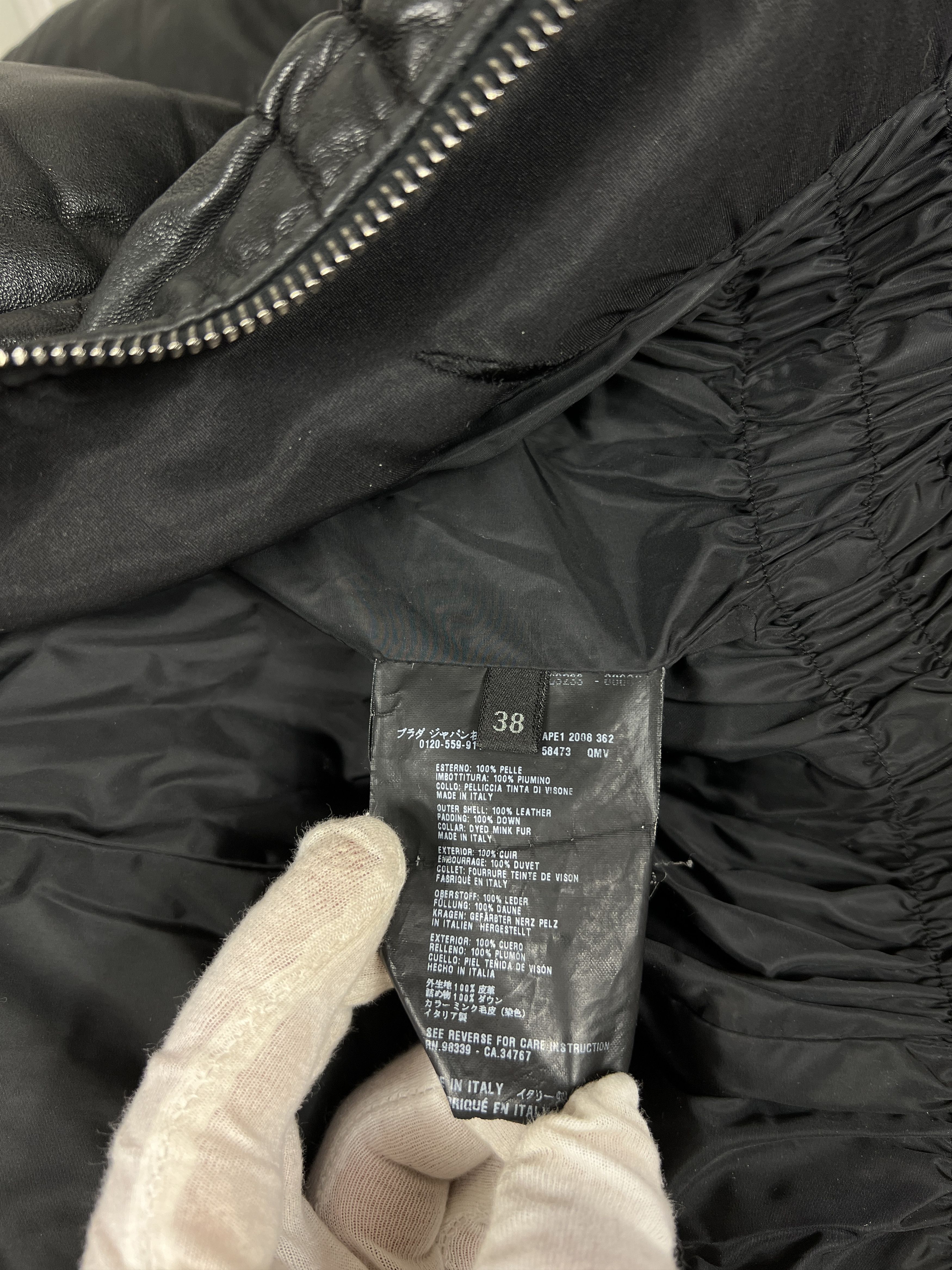 Prada VINTAGE PRADA DOWN PUFFER LEATHER JACKET Size S / US 4 / IT 40 - 9 Thumbnail