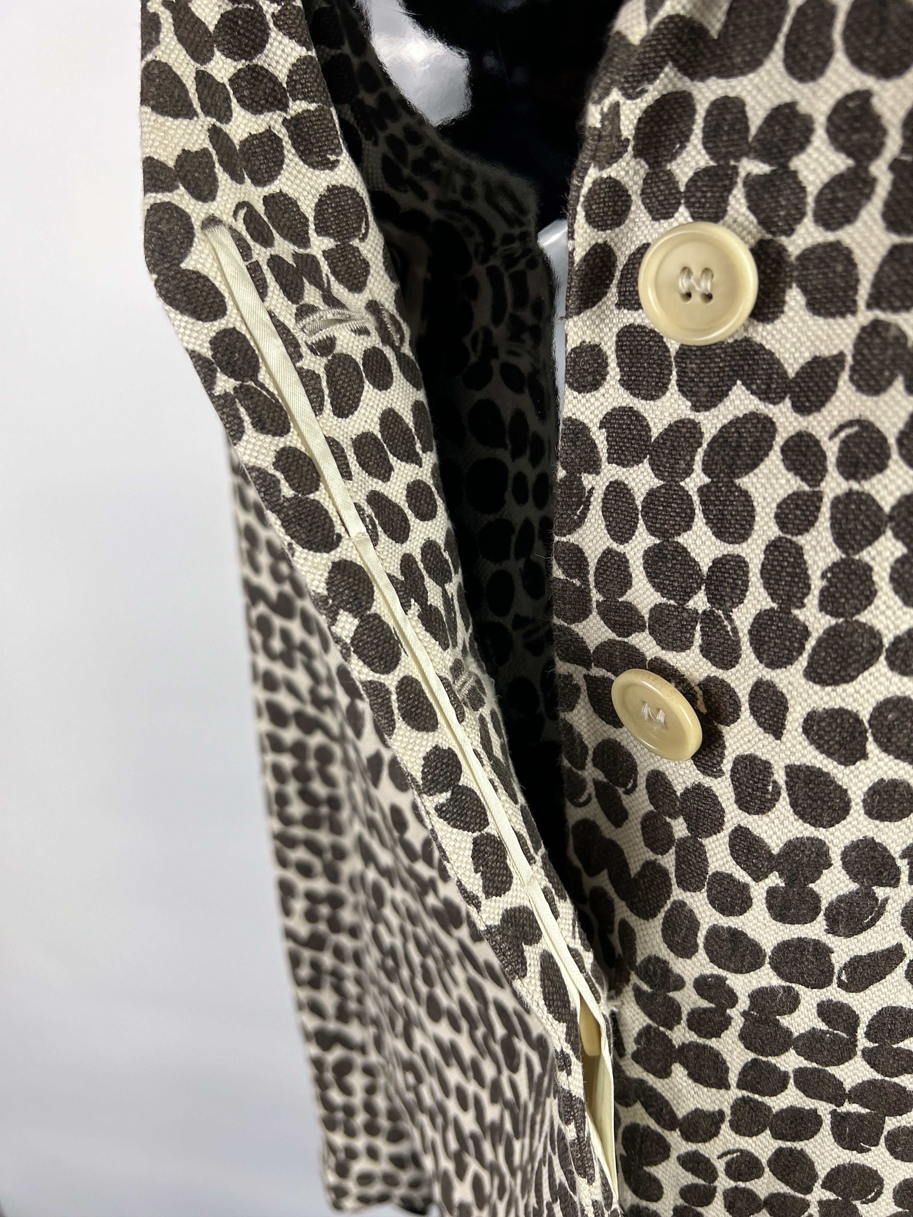 Max Mara Max Mara Brown White Linen Blazer Jacket Size 6 Size S / US 4 / IT 40 - 4 Thumbnail