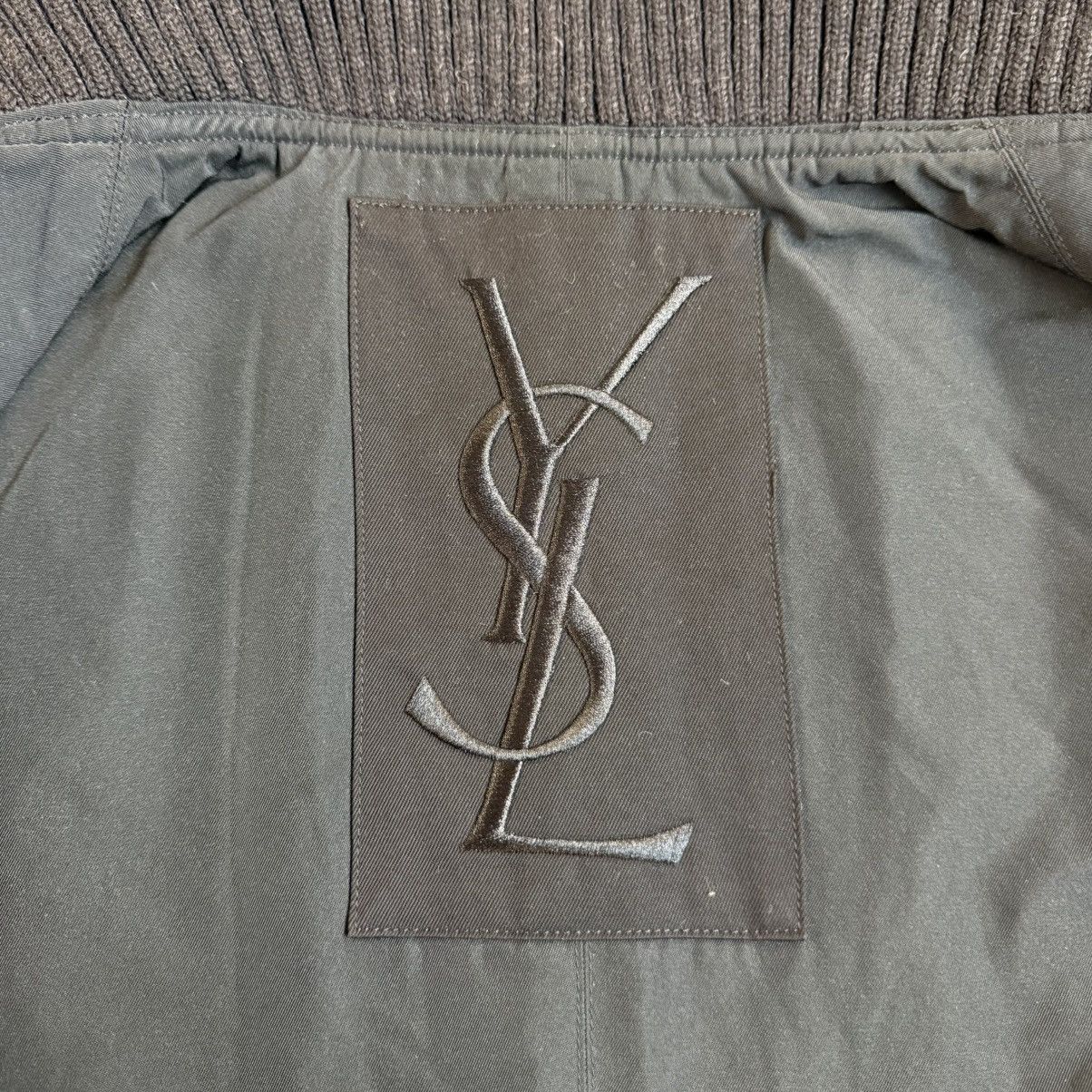 Yves Saint Laurent YSL Quilted Hybrid Bomber Jacket - Slate/Black - Size 54 Size US L / EU 52-54 / 3 - 18 Thumbnail