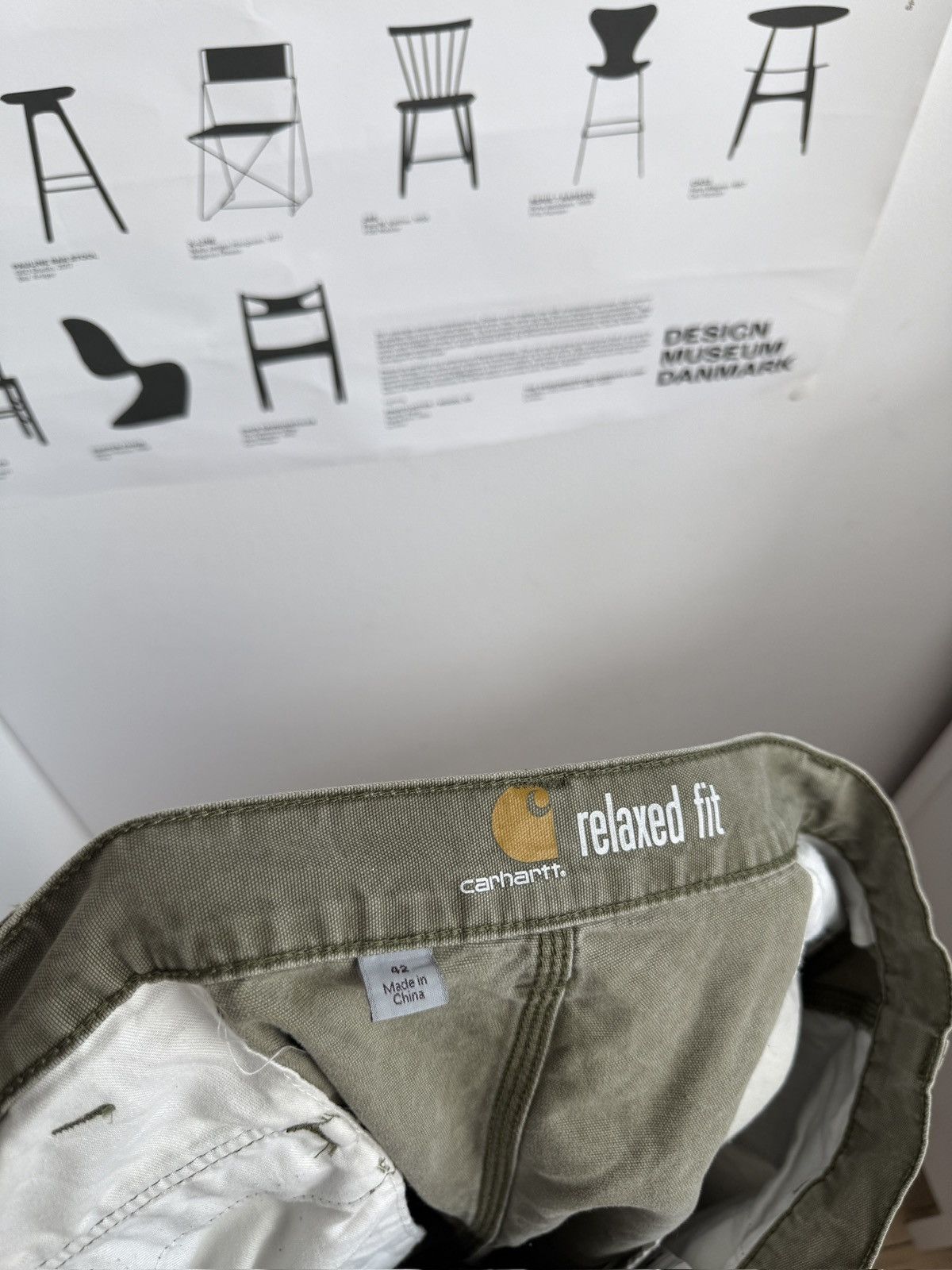 Carhartt Vintage 90s Carhartt baggy khaki cargo shorts 44 skate usa Size US 44 / EU 60 - 5 Thumbnail
