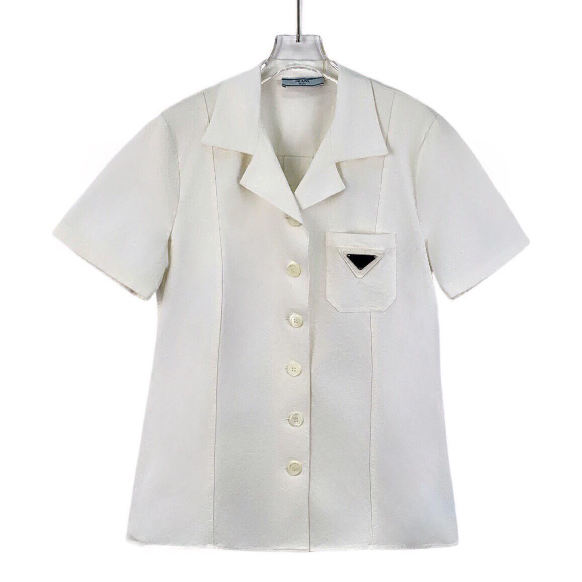 Prada Prada Triangle Logo Short Sleeve Shirt K26WX Size S / US 4 / IT 40 - 1 Thumbnail