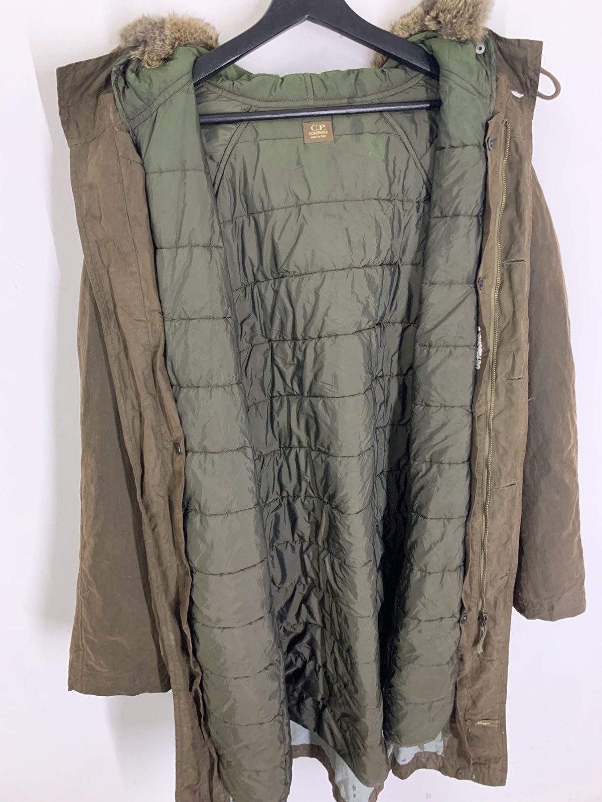 C.P. Company Archive Norge Waxed Puffer Lining Rabbit Fur Hoodie Size US XL / EU 56 / 4 - 16 Thumbnail