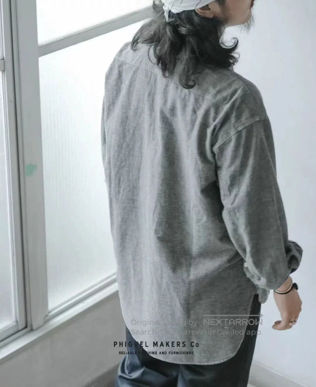 PHIGVEL MAKERS & Co. Phigvel Makers Chambray Workaday Shirt. Size US L / EU 52-54 / 3 - 8 Thumbnail