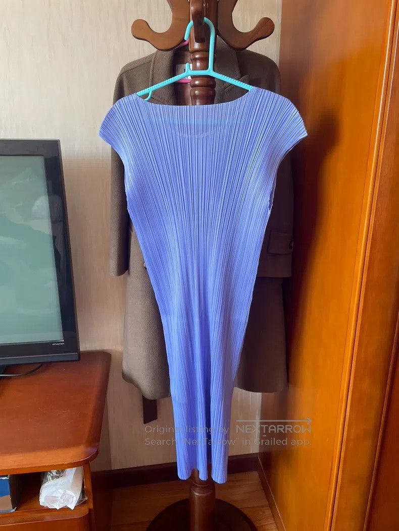 Issey Miyake Issey Miyake Blue Dress Size L / US 10 / IT 46 - 4 Thumbnail