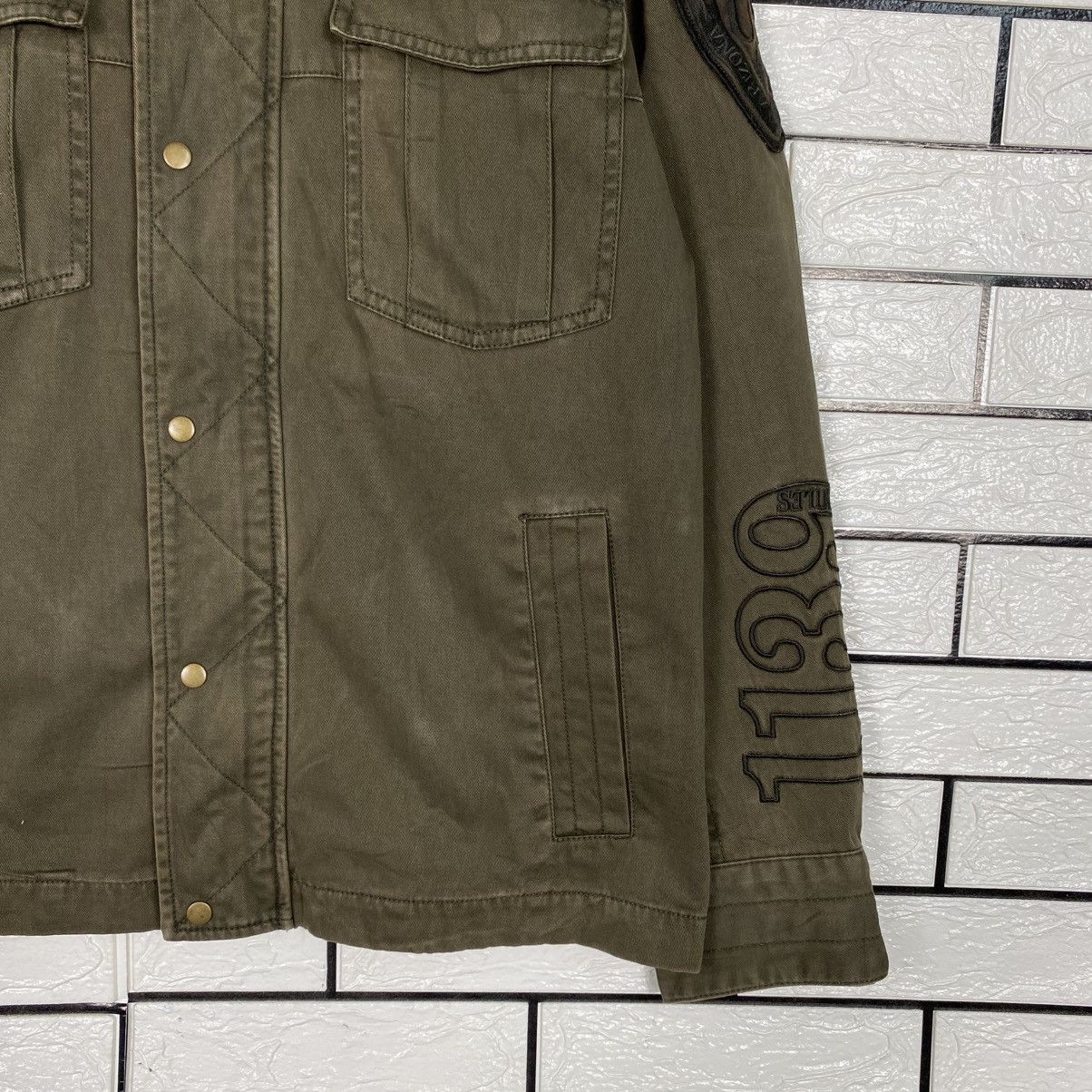 Japanese Brand 📌Vintage Biker Jacket Arizona Tribes Geronimo Big Logo Size US M / EU 48-50 / 2 - 7 Thumbnail