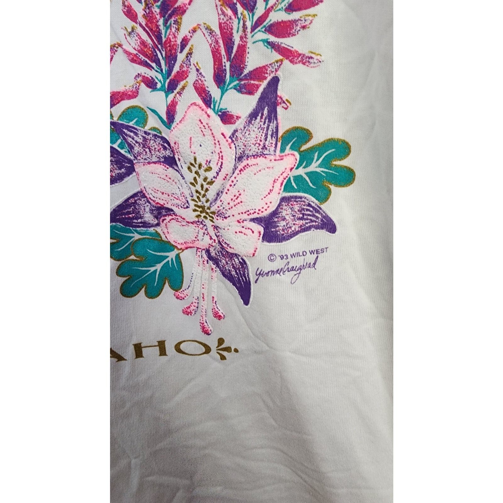Signal Sport Vintage Bear Lake Shirt Flowers Graphic Tank VTG 90s L Size L / US 10 / IT 46 - 3 Thumbnail