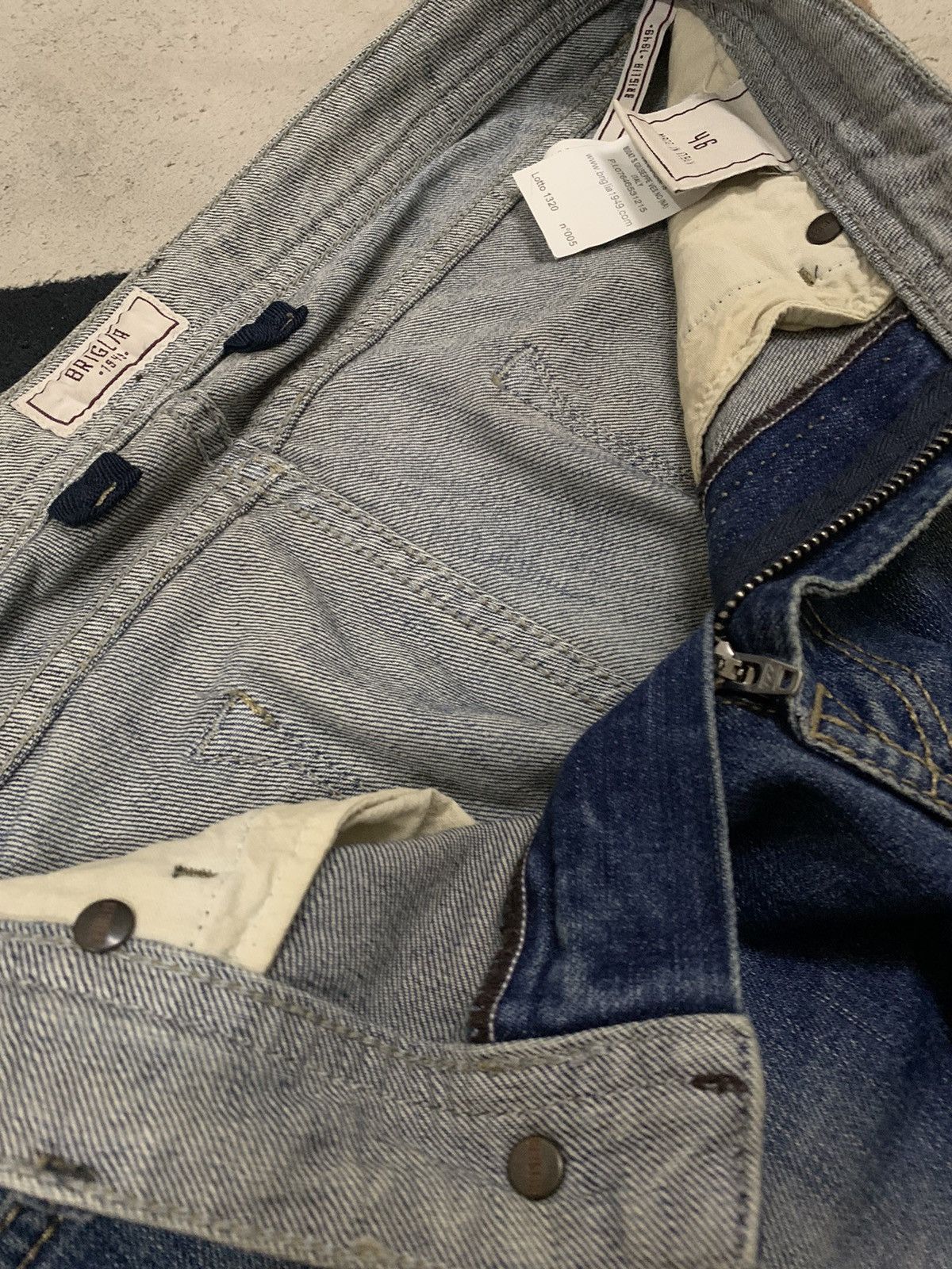 Other Y2K Briglia 1949 Slim Fit Patched Distressed Grunge Jeans Size US 30 / EU 46 - 18 Thumbnail