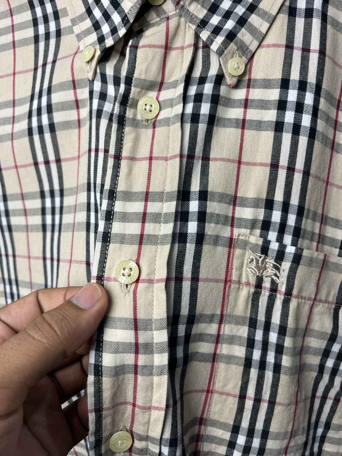 Burberry Vintage Burberry Novacheck Short Sleeve Button Up Shirt Size US L / EU 52-54 / 3 - 4 Thumbnail