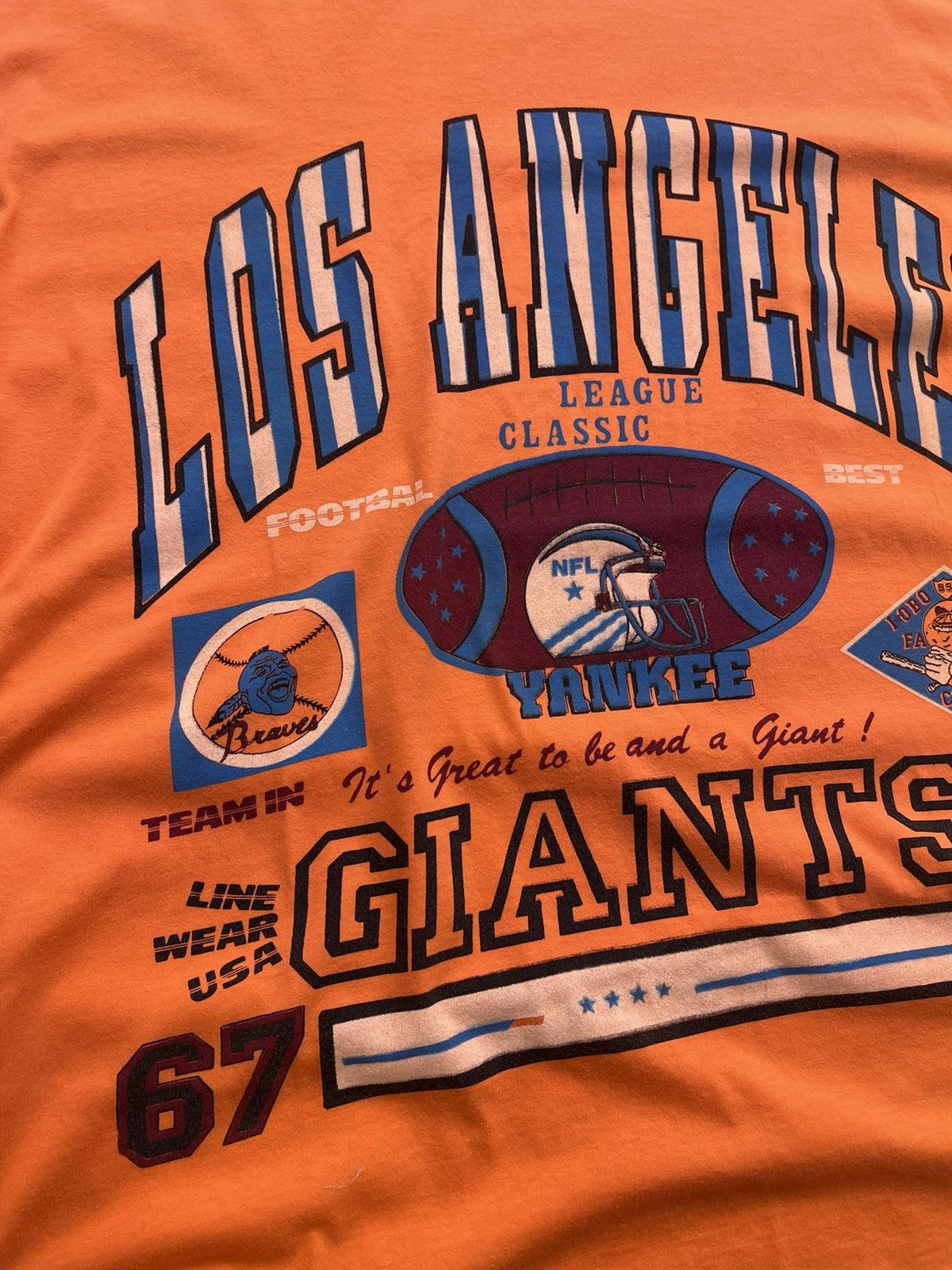 MLB × Vintage Vintage 90s RARE LOS ANGELES Giants NFL T- Shirt LONGSLEEVE Size US XL / EU 56 / 4 - 4 Thumbnail
