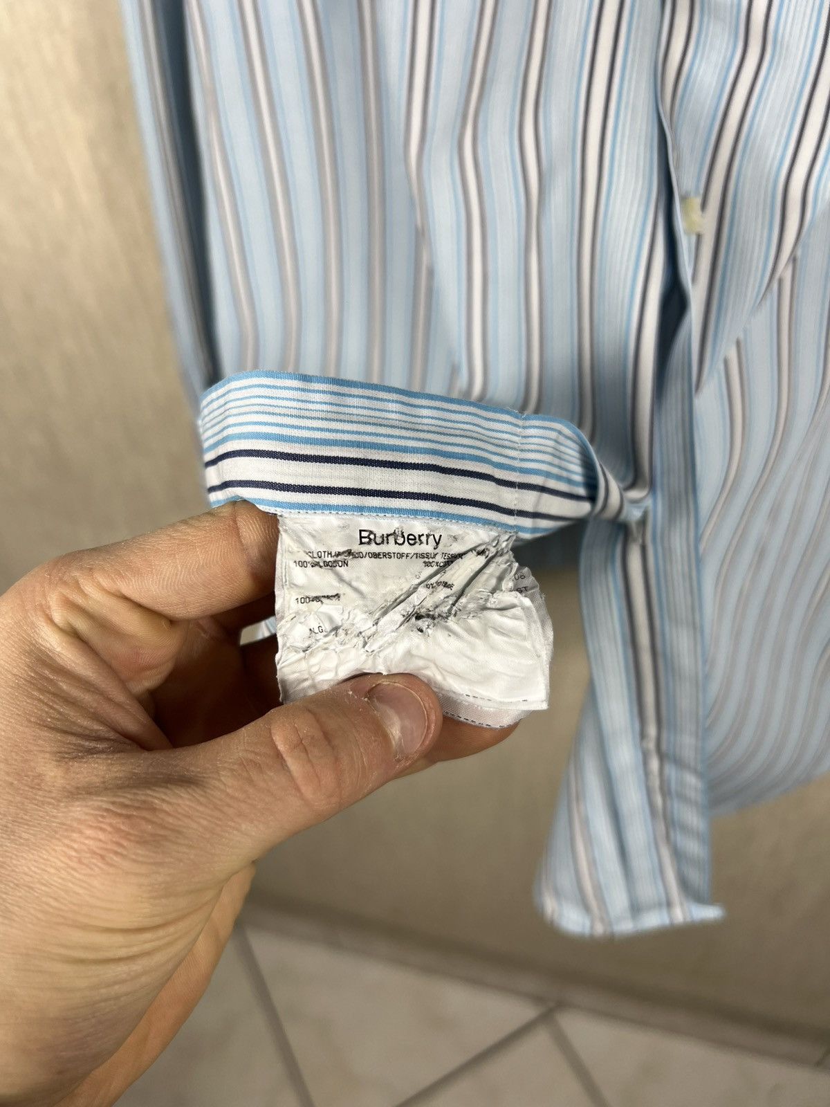Burberry Vintage Burberry London sussex striped pocket logo shirt Size US XXL / EU 58 / 5 - 10 Thumbnail