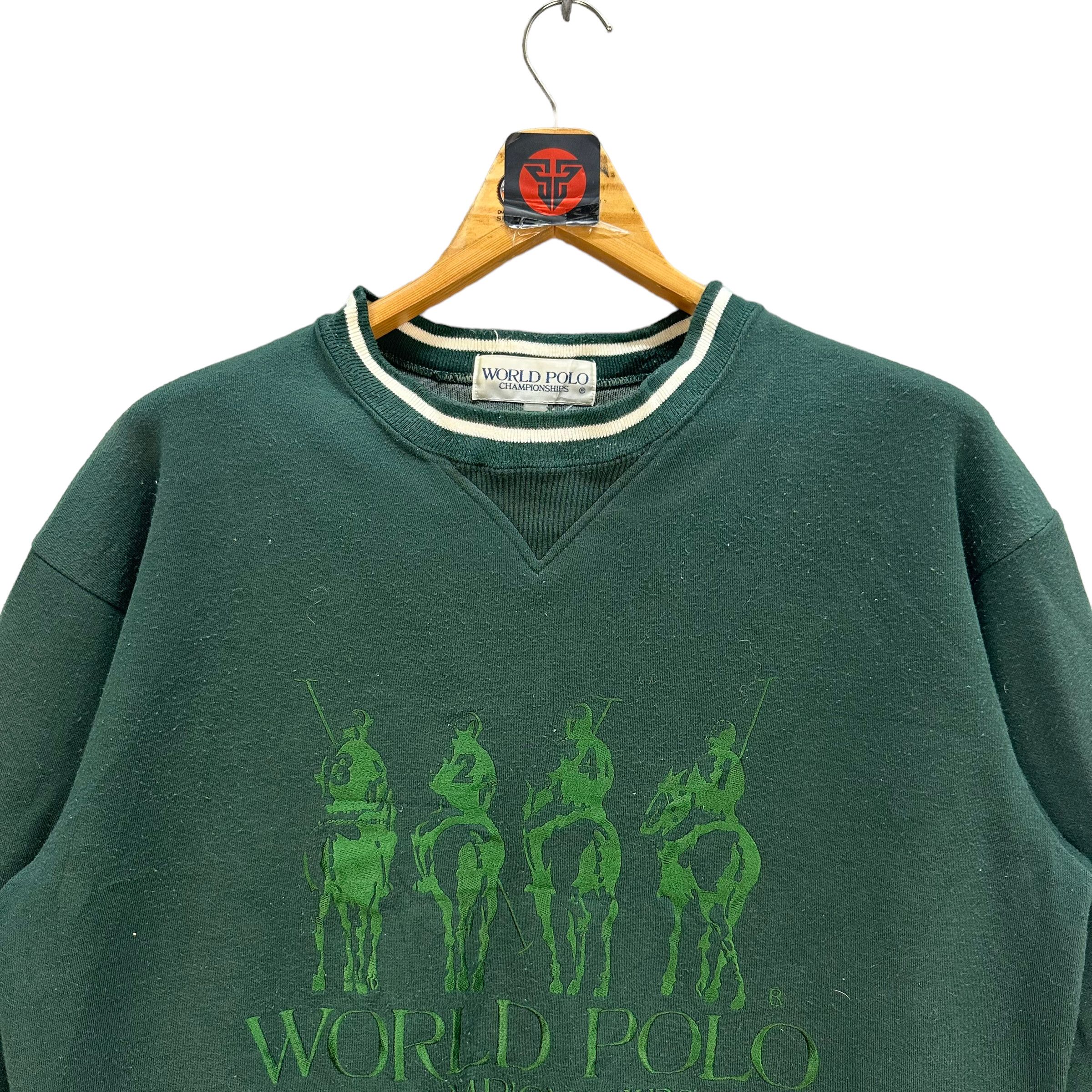 Japanese Brand WORLD POLO CHAMPIONSHIPS EMBROIDERY SWEATSHIRTS #7439-146 Size US L / EU 52-54 / 3 - 2 Thumbnail
