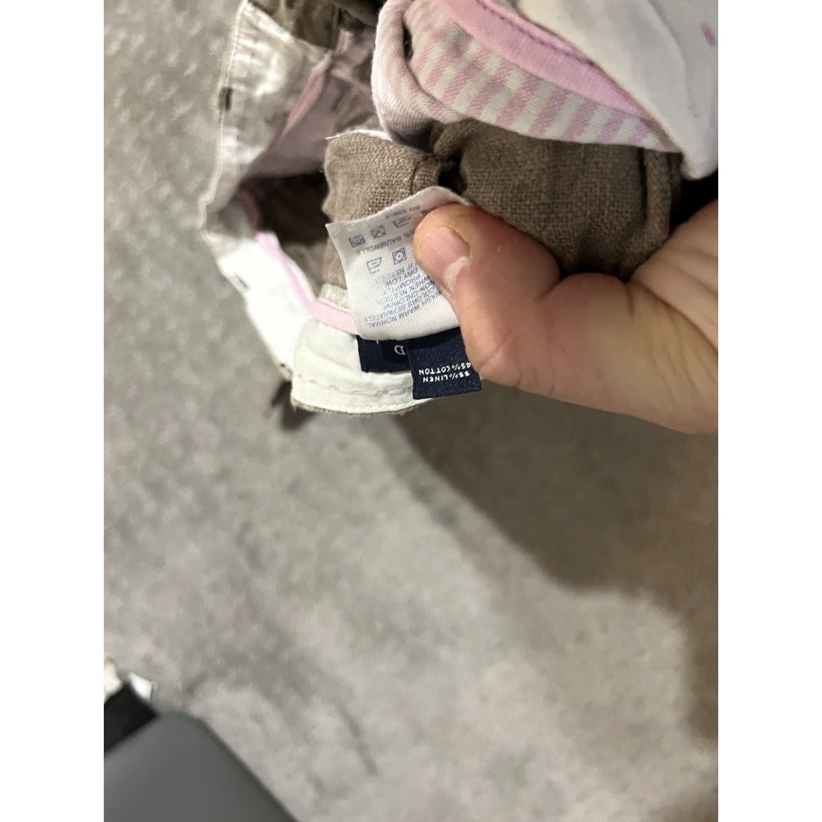 Lands' End Women Lands' End Linen Cotton Pants Beige Brown Size 10 Linen Blend Straight Wide-Leg Size 32" / US 10 / IT 46 - 6 Thumbnail